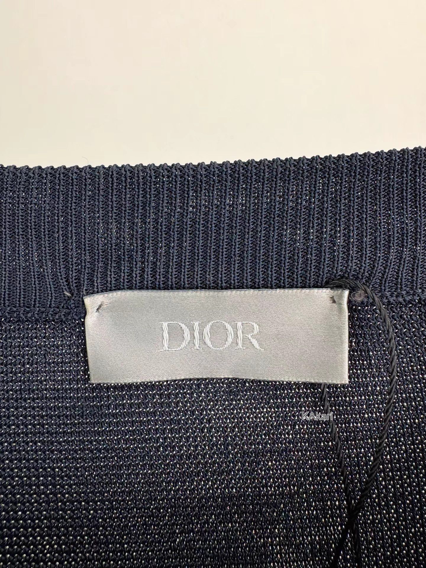 Dior Blue Short Sleeve Striped Knit Top XXL Size US XXL / EU 58 / 5 - 4 Thumbnail