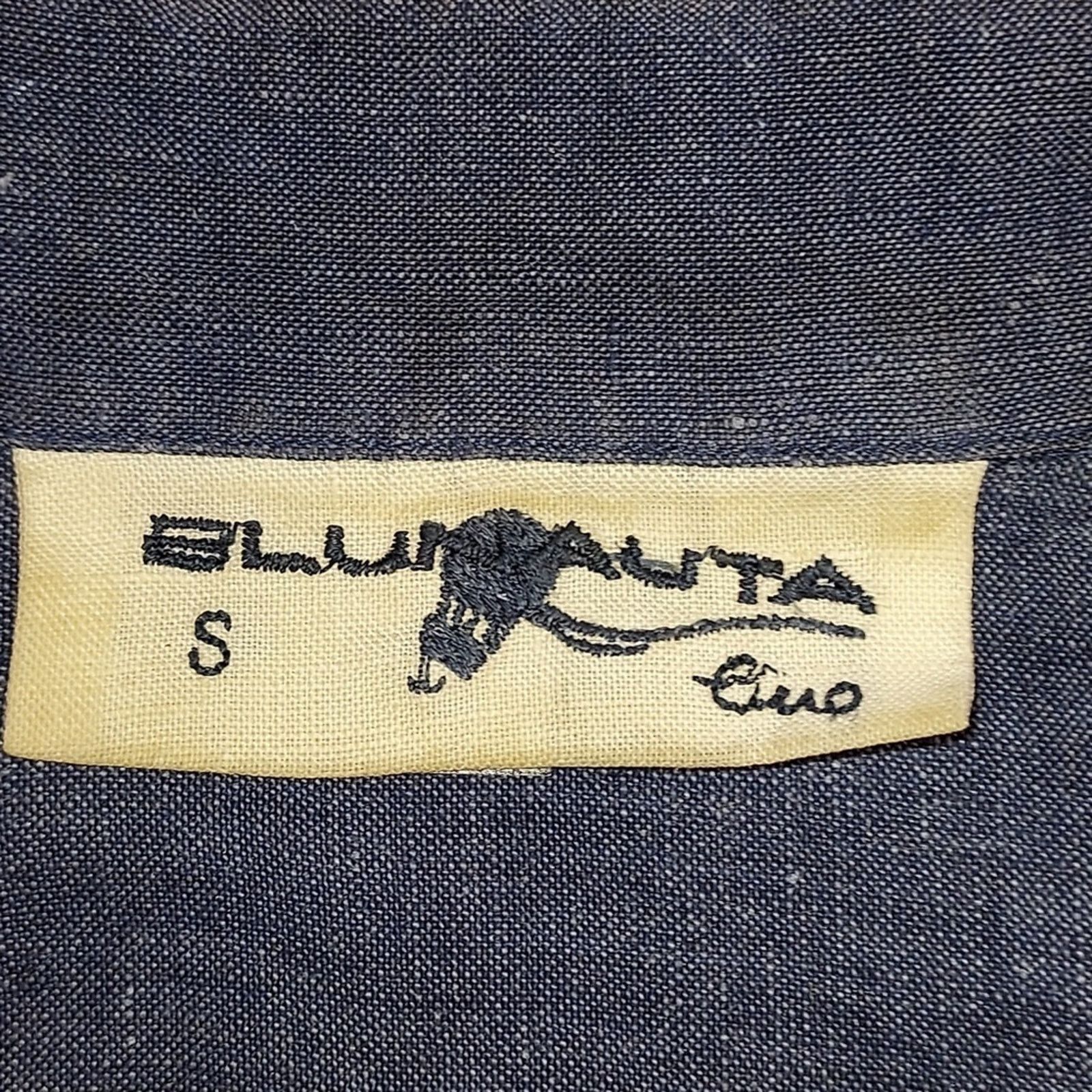 Other Blunauta Italian Linen Blue Gray Lightweight Denim Shirt Top Size S / US 4 / IT 40 - 8 Thumbnail