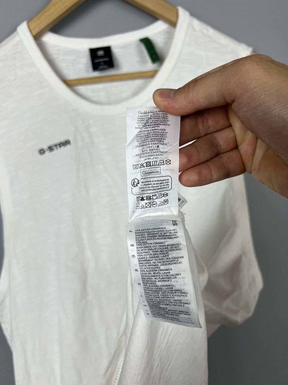 G-Star GSTAR G-STAR RAW LASH TANK TOP WHITE SLEEVELESS TANK TOP Size US L / EU 52-54 / 3 - 8 Thumbnail