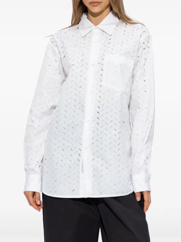 Eytys Eytys Otis Perforated Button-up Cotton Shirt Size US S / EU 44-46 / 1 - 1 Thumbnail