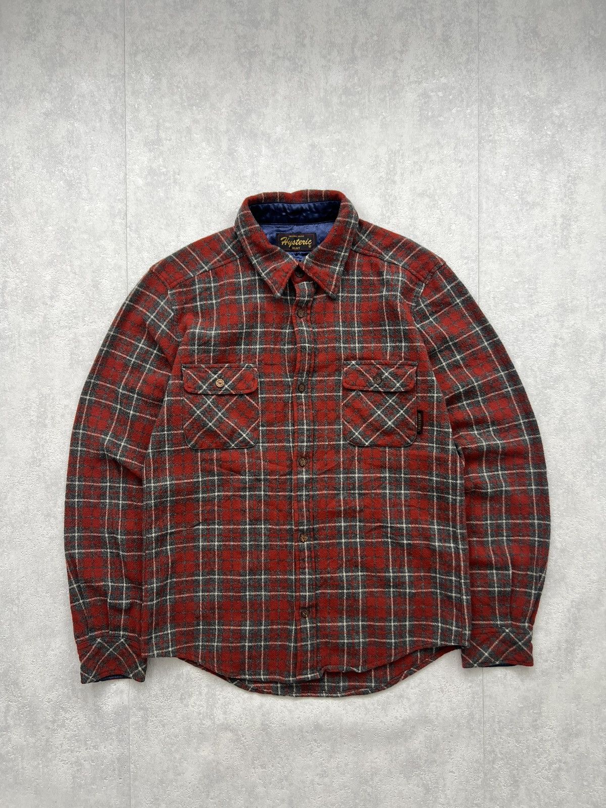 Hysteric Glamour 00's HYSTERIC GLAMOUR HEAVY WOOL FLANNEL CHECK TIMBER SHIRT Size US M / EU 48-50 / 2 - 1 Thumbnail
