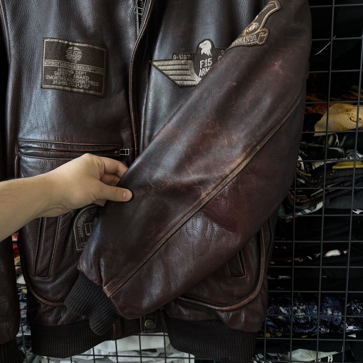 NFL Vintage Redskins Leather Bomber Jacket Size US L / EU 52-54 / 3 - 11 Thumbnail
