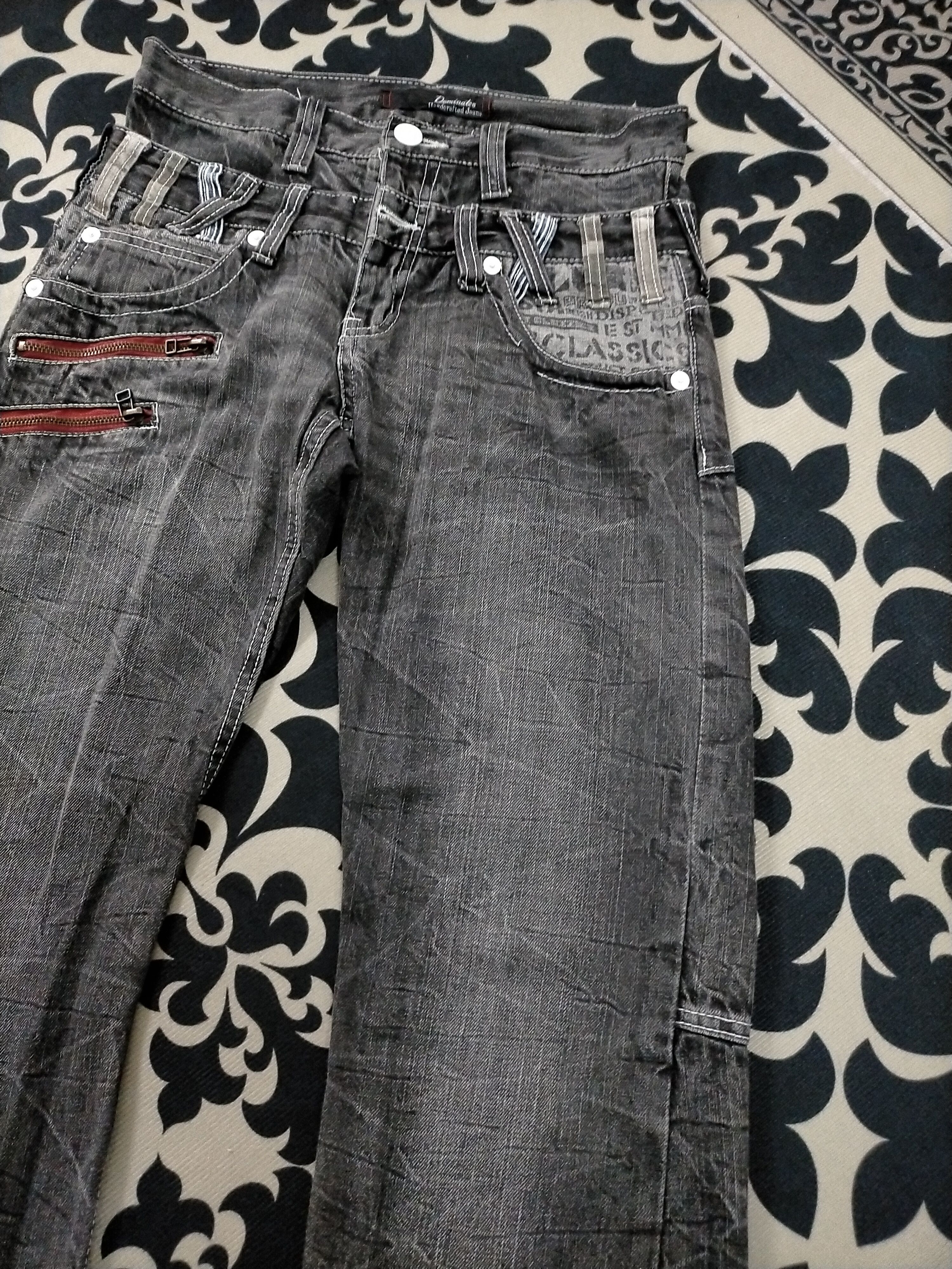 Japanese Brand × PPFM × Seditionaries 🔥Insane🔥Dominate Double Waist Mudwash Jeans Size US 30 / EU 46 - 5 Thumbnail