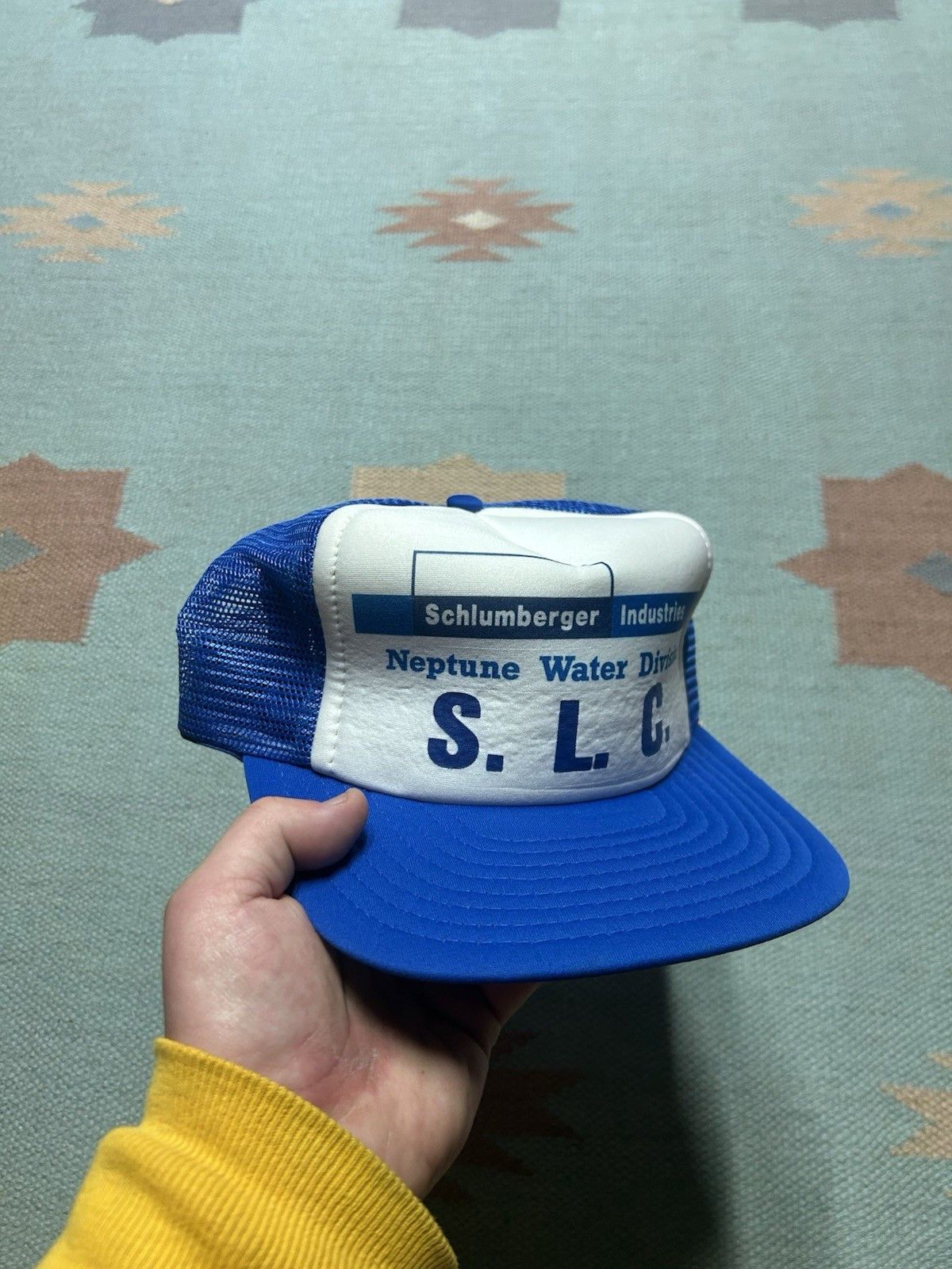 Vintage Vtg trucker hat Schlumberger industries Neptune water SLC Size ONE SIZE - 1 Thumbnail