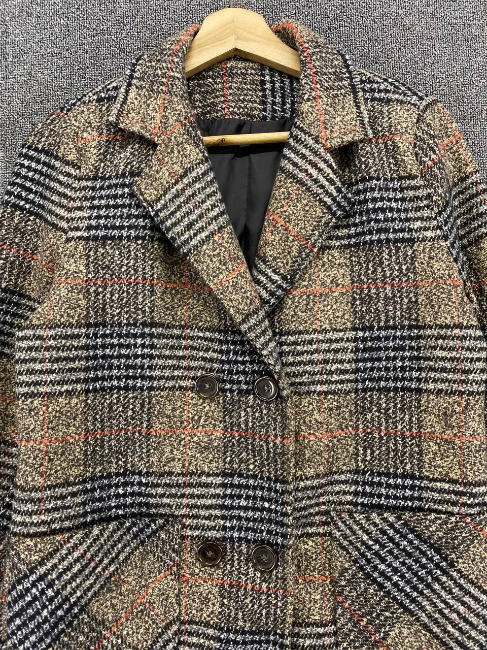 Japanese Brand × Shein Shein Shadow Plaids Rare Long Jacket Size S / US 4 / IT 40 - 3 Thumbnail