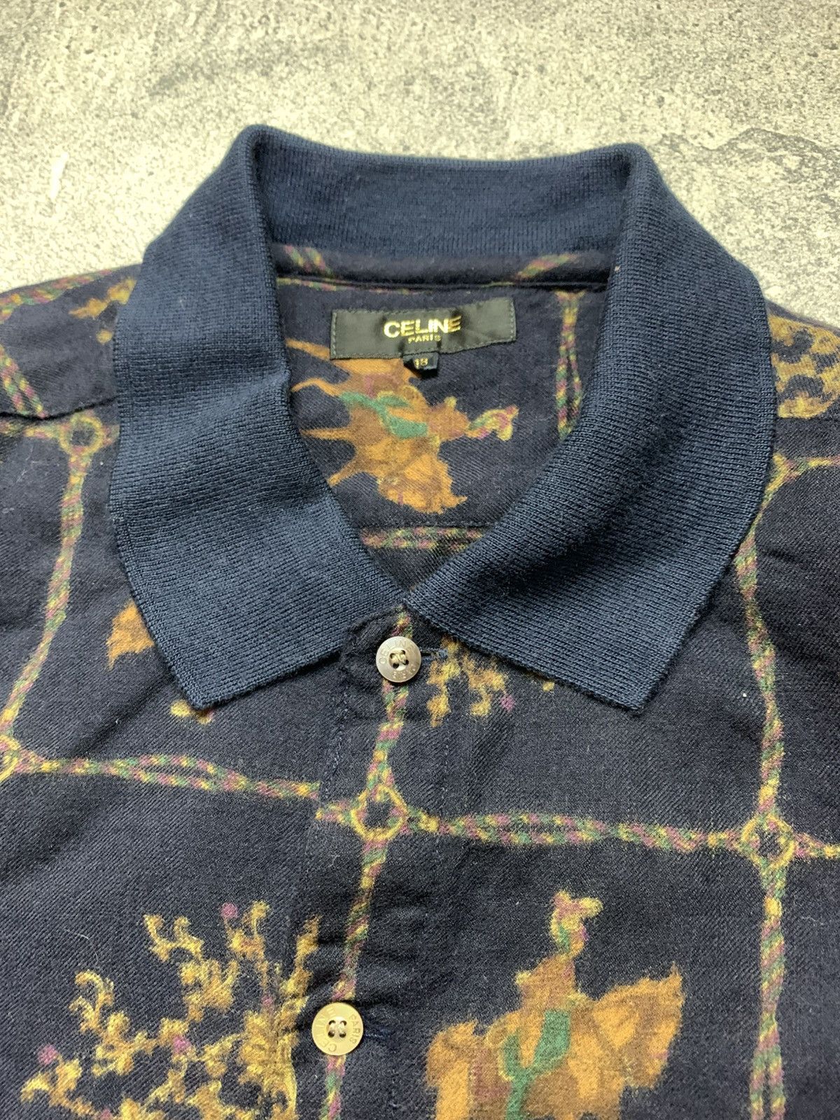 Celine 🐍 Vintage Celine Horses Print Wool Shirts Size US M / EU 48-50 / 2 - 7 Thumbnail
