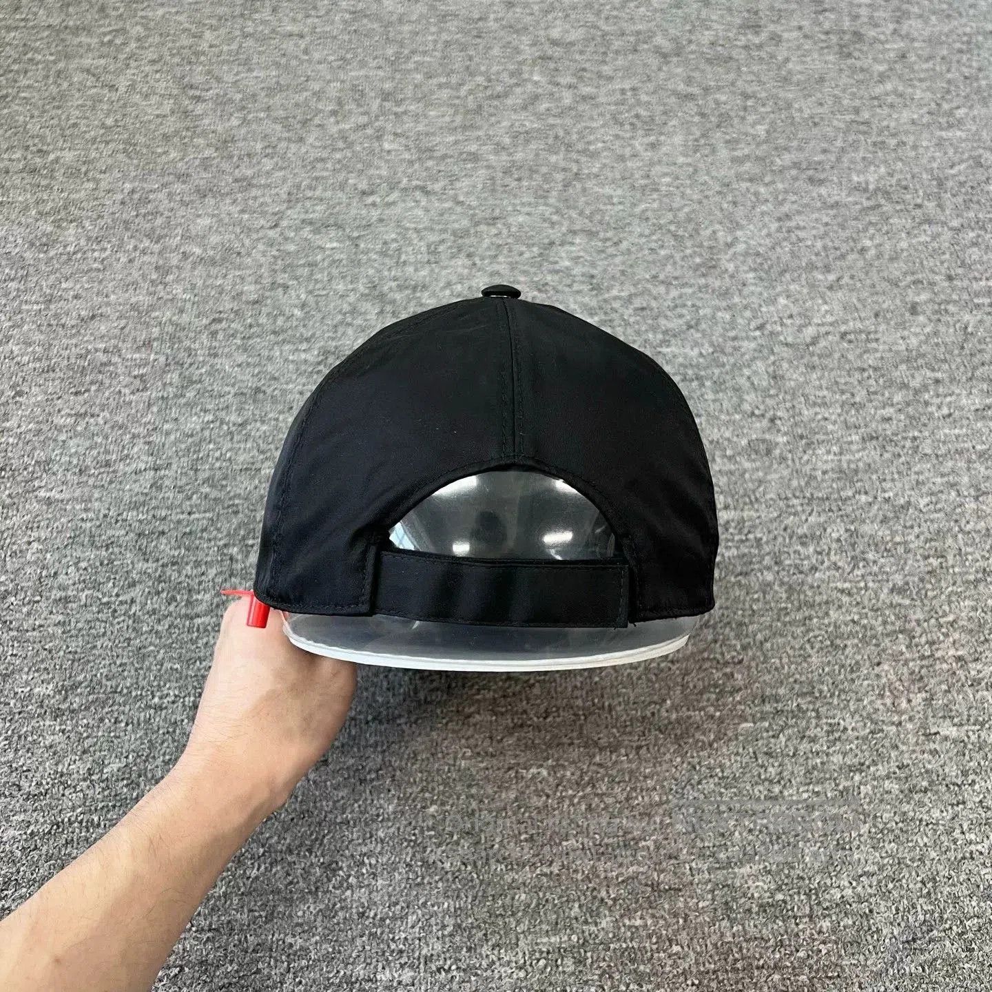 Prada Prada Black Triangle Logo Nylon Baseball Cap M. Size ONE SIZE - 6 Thumbnail