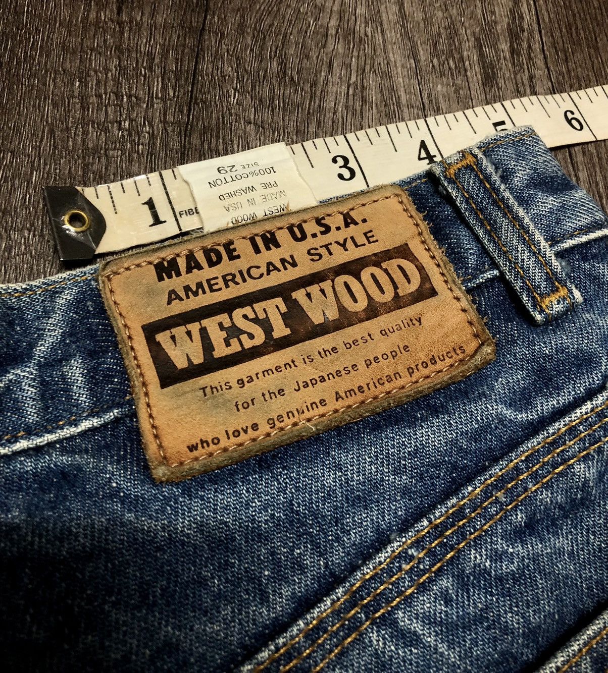 Designer × Vintage Vintage West Wood Made in U.S.A. Jeans (unisex) Size US 27 - 24 Thumbnail