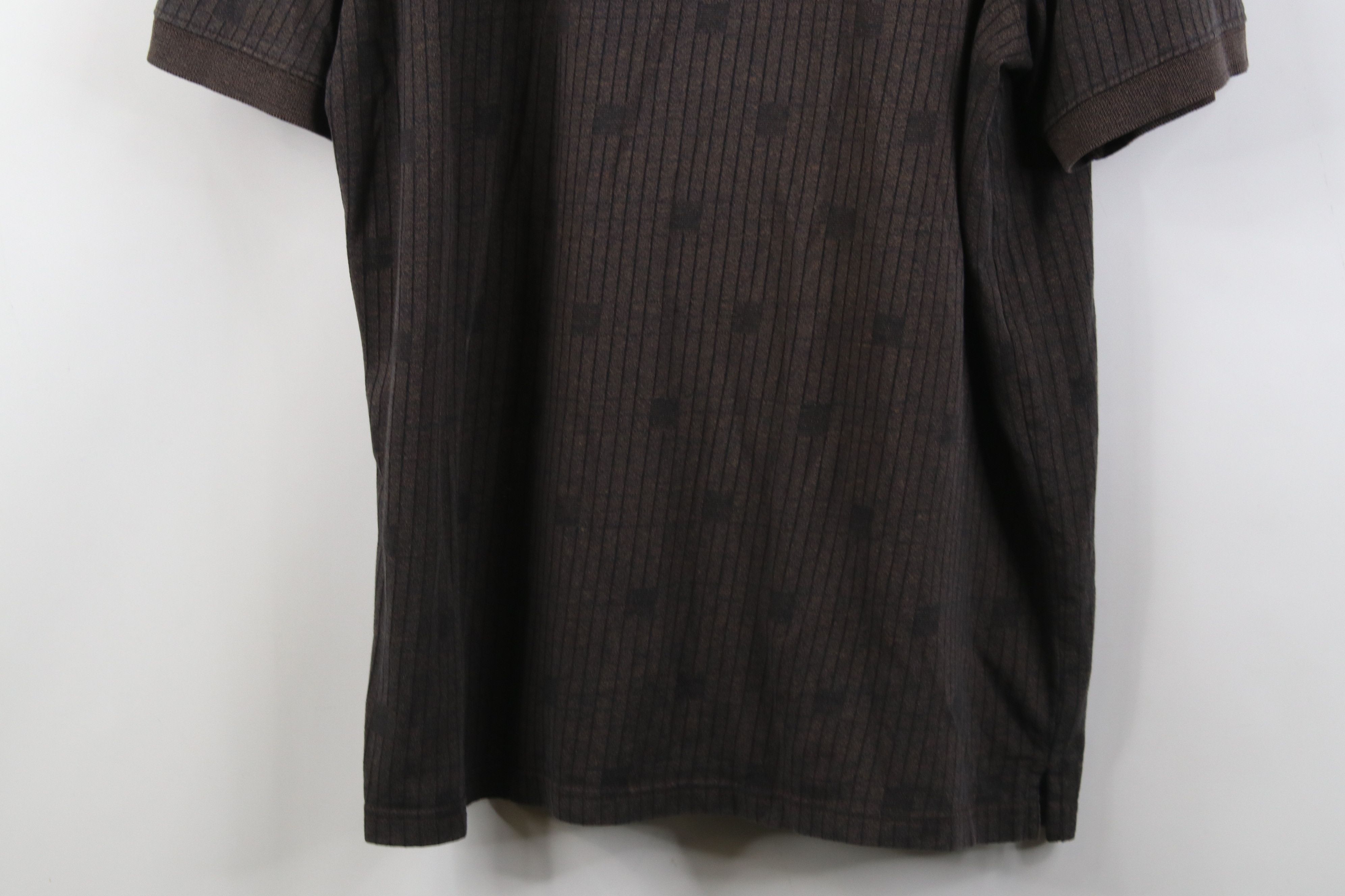 Vintage Vintage 90s Streetwear Striped Knit Golf Polo Shirt Brown Size US XL / EU 56 / 4 - 3 Thumbnail