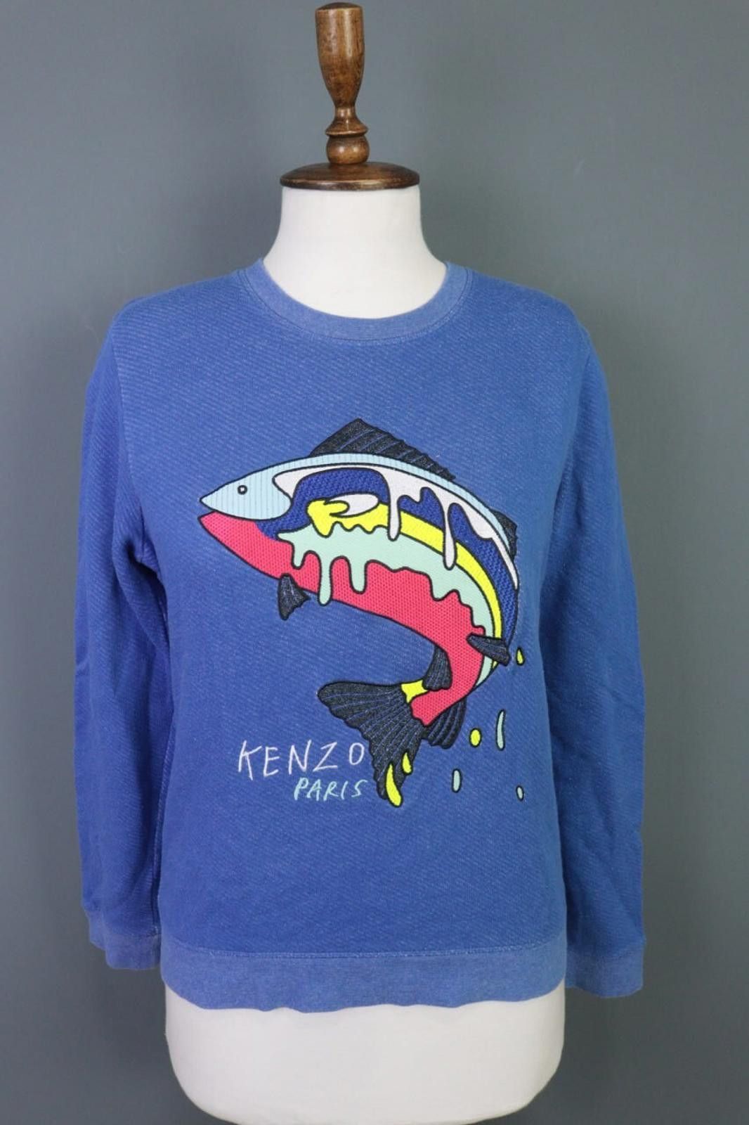 Kenzo Kenzo Paris Blue Animals Printed Sweater Sweatshirt Size L Size L / US 10 / IT 46 - 1 Thumbnail