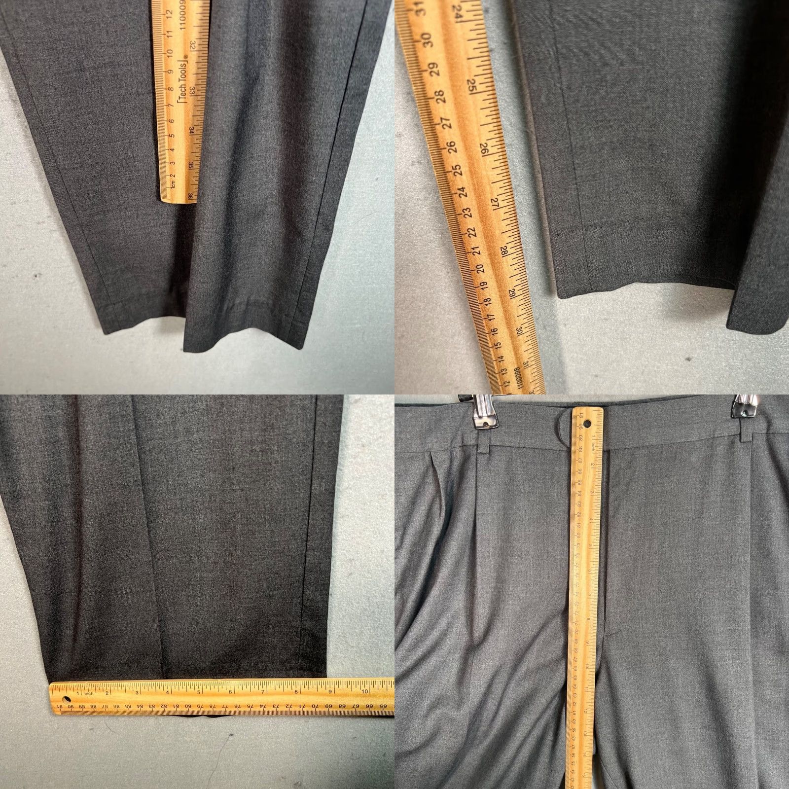 Lands' End Lands' End Mens Dress Pants 38 Gray Flat Front Polyester Wool Solid Traditional Fit Slacks Pants Mens 38 Size US 38 / EU 54 - 8 Thumbnail