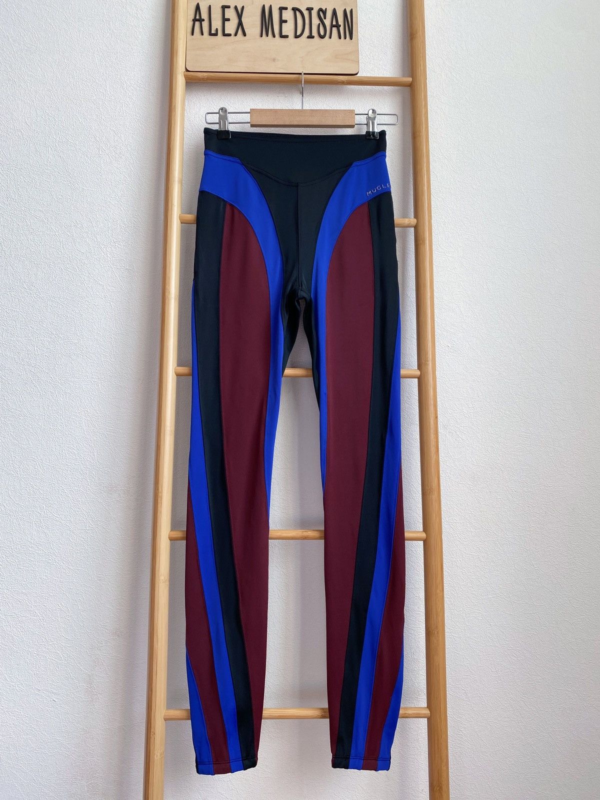 Mugler Mugler x H&M Spiral-Paneled Jersey Leggings Size 27" / US 4 / IT 40 - 5 Thumbnail