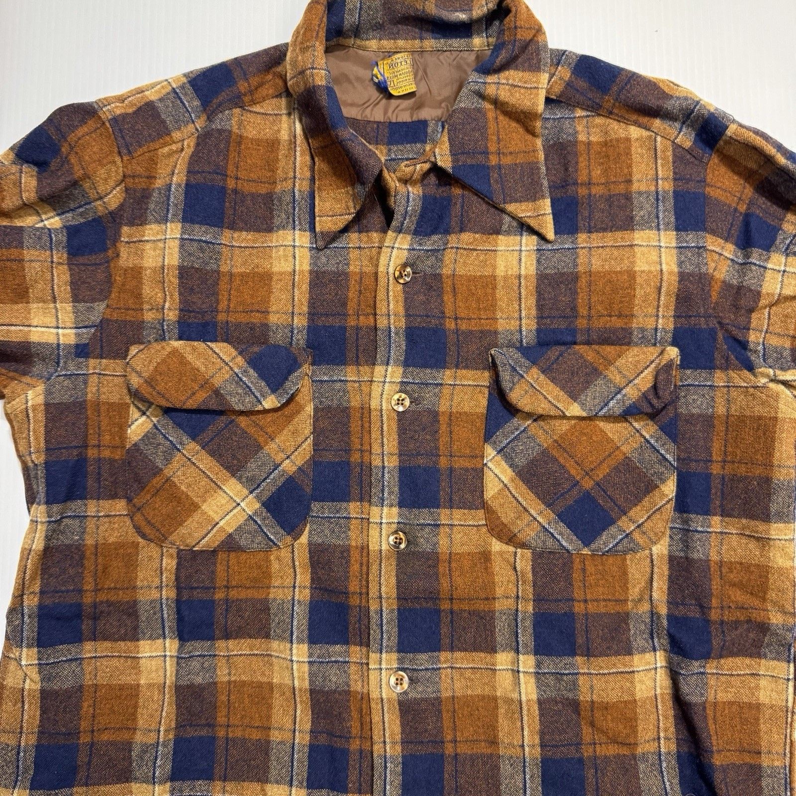 Pendleton vtg 70s Pendleton Board Med Wool Shadow Made USA Loop Collar Size US L / EU 52-54 / 3 - 2 Thumbnail