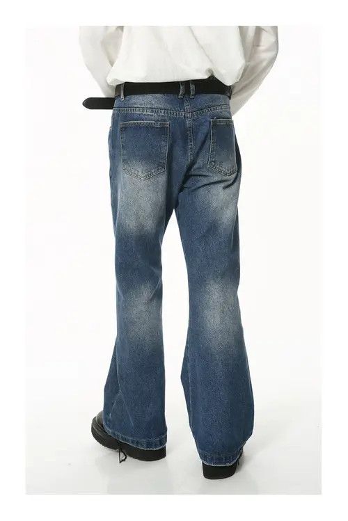 Other Blue Paneled Vintage Washed Flared Jeans Size US 32 / EU 48 - 4 Thumbnail