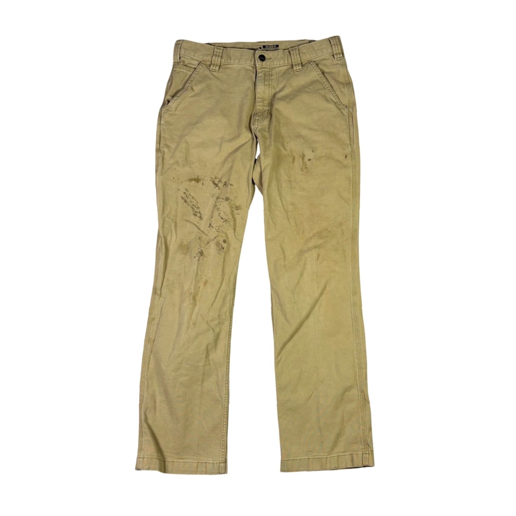 Carhartt Carhartt Relaxed Fit Work Pants Khaki Mens 32x29 Carpenter Utility Workwear Canvas Beige Mens Size US 32 / EU 48 - 2 Thumbnail