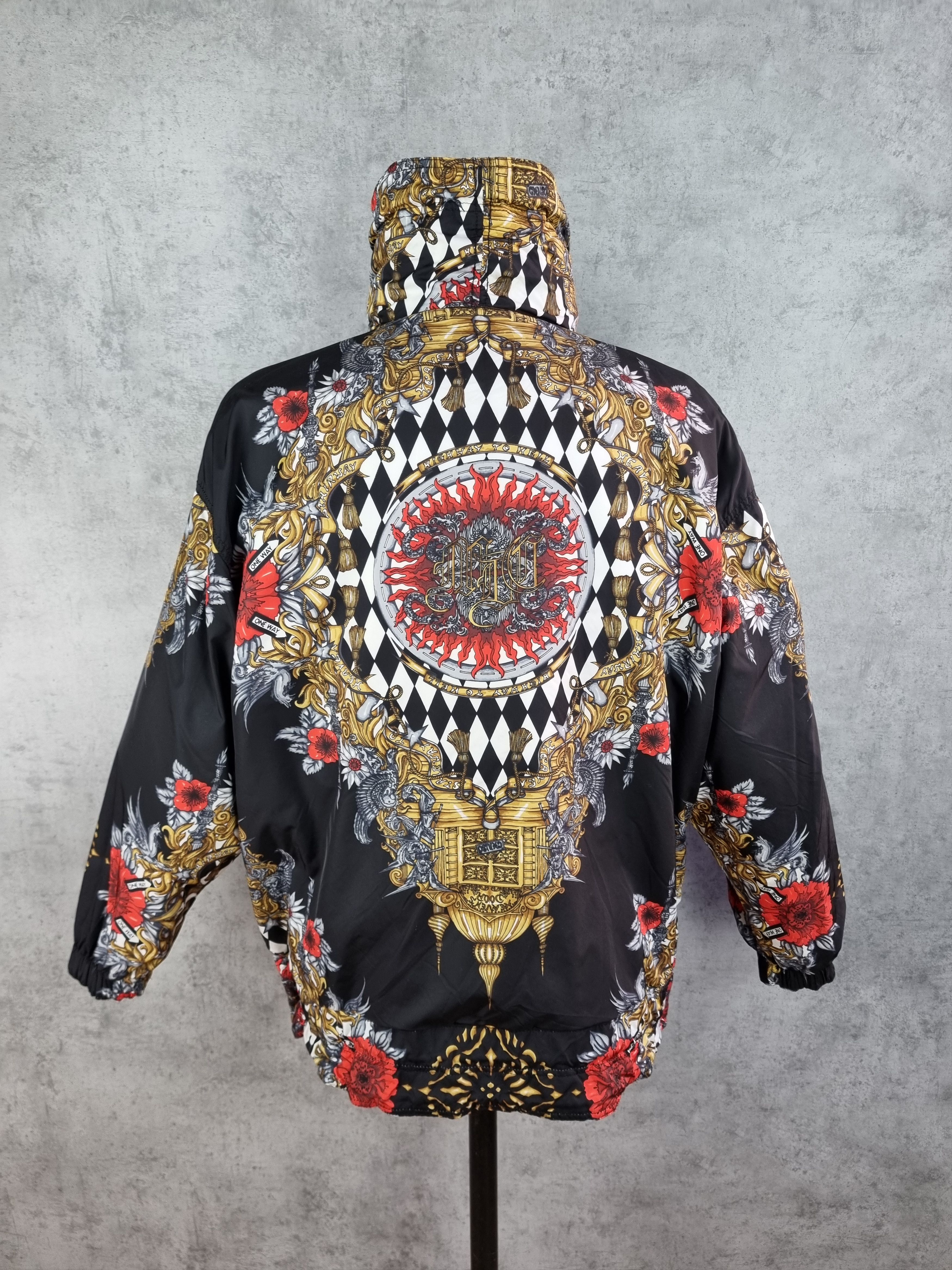 Japanese Brand 80s Stairway to Heaven 2 side Anorak jacket VERSACE style Size US L / EU 52-54 / 3 - 1 Thumbnail