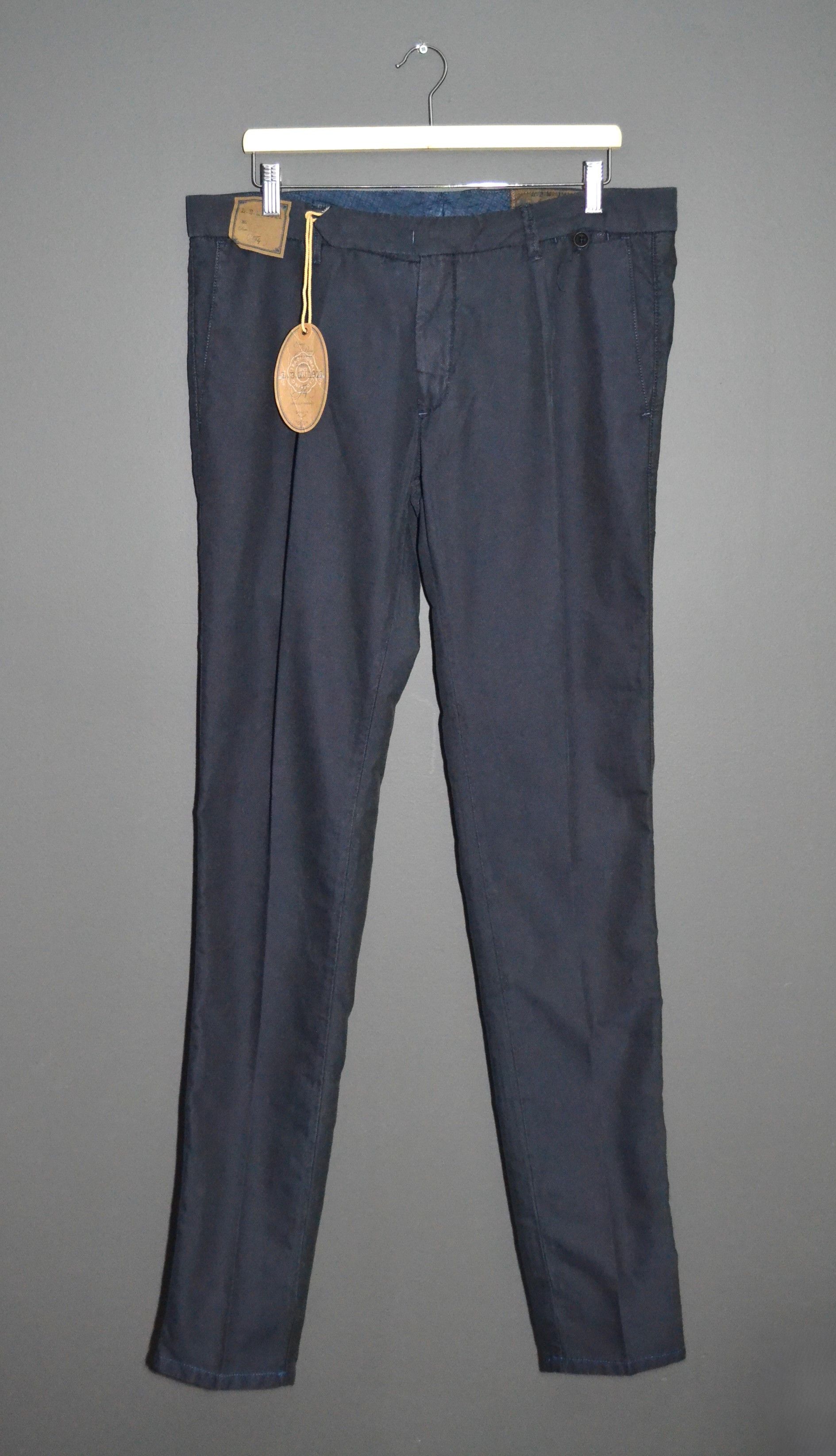L.B.M. 1911 LBM 1911 Trousers 52 Navy fancy weave Flat front Size US 36 / EU 52 - 2 Thumbnail