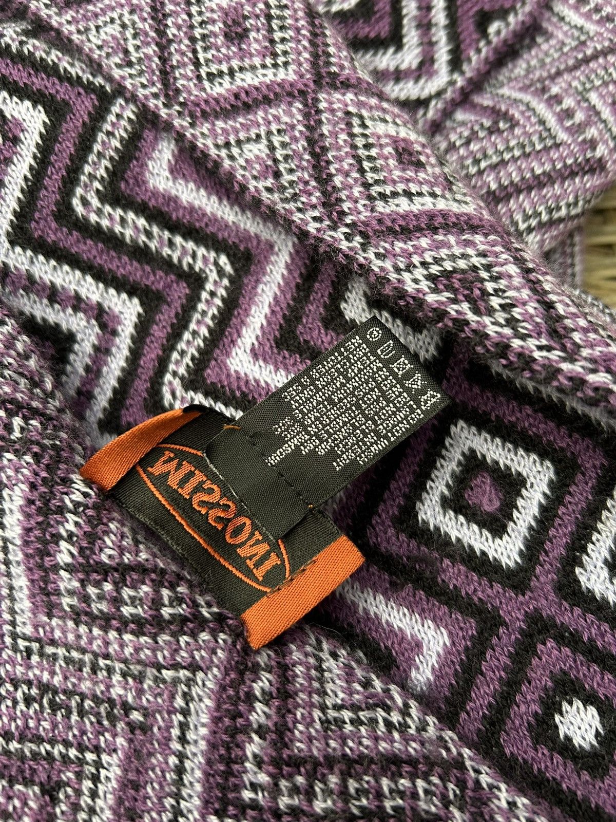 Missoni Vintage Missoni Wool Blend Purple ZigZag Scarf Size ONE SIZE - 5 Thumbnail