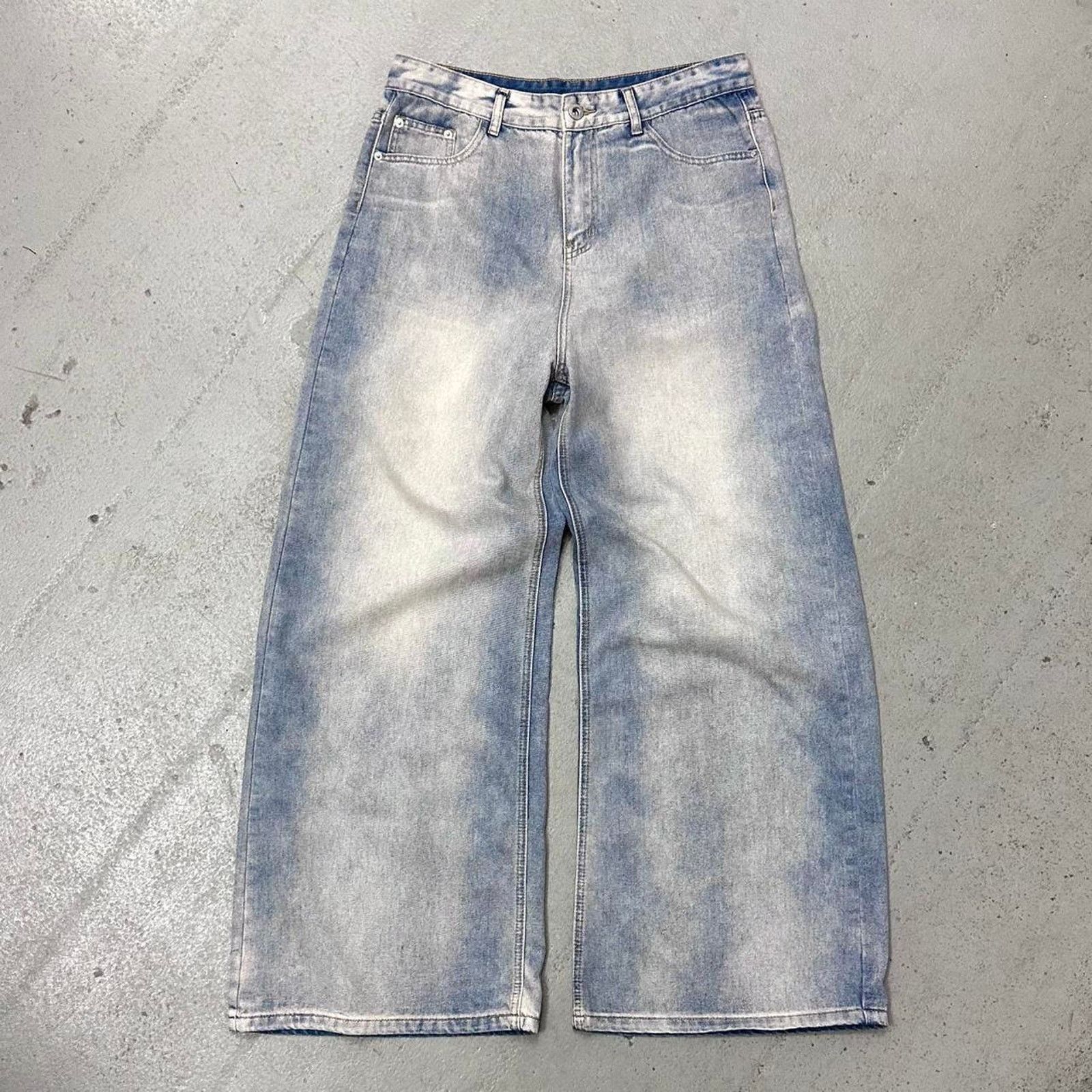 Other BLEACH WASH WIDE LEG BAGGY DENIM WAIST 34 MODELED Size US 34 / EU 50 - 2 Thumbnail
