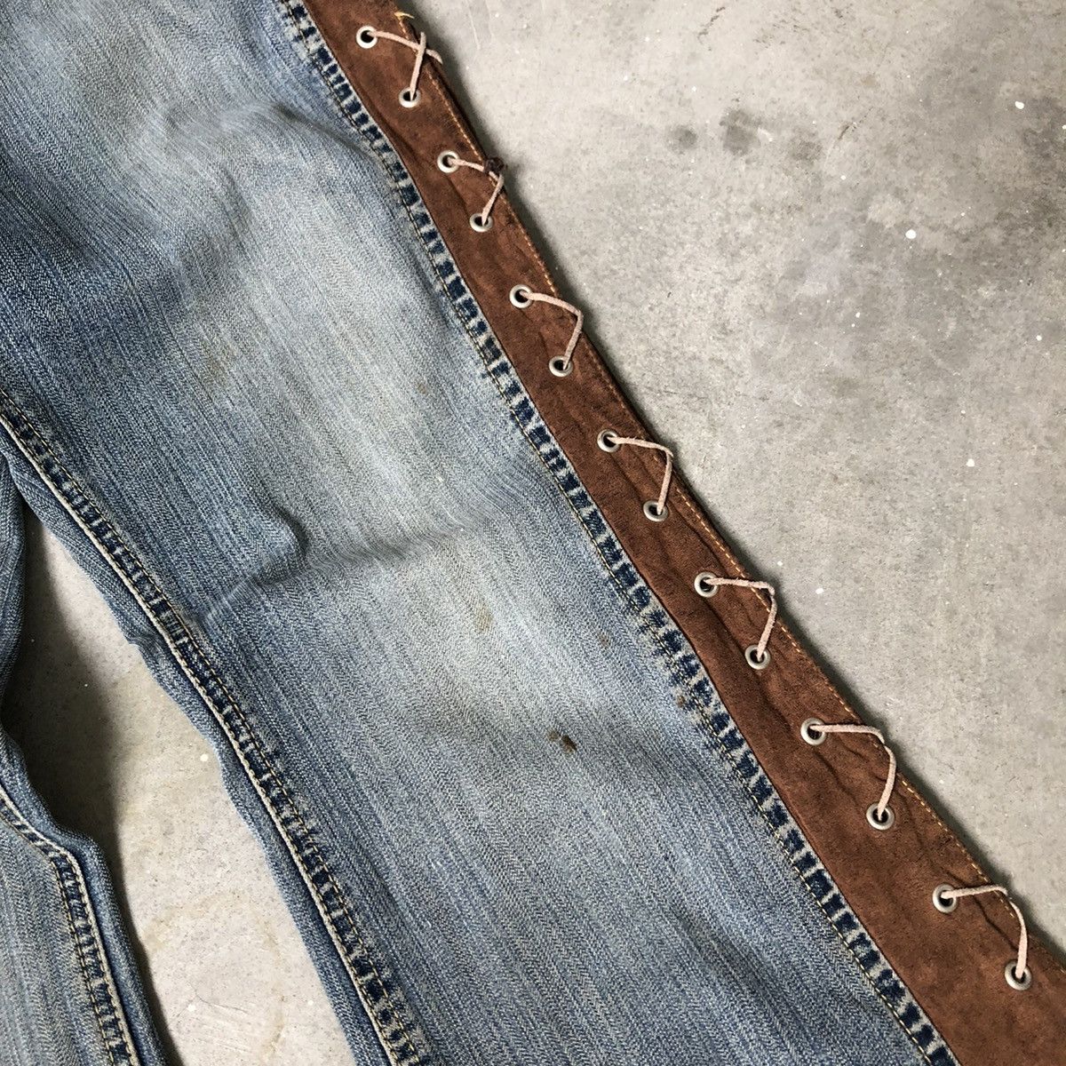 Hysteric Glamour × Japanese Brand Vintage JouJou Flare Japanese Brand distressed jean 🍒 Size US 31 - 5 Thumbnail