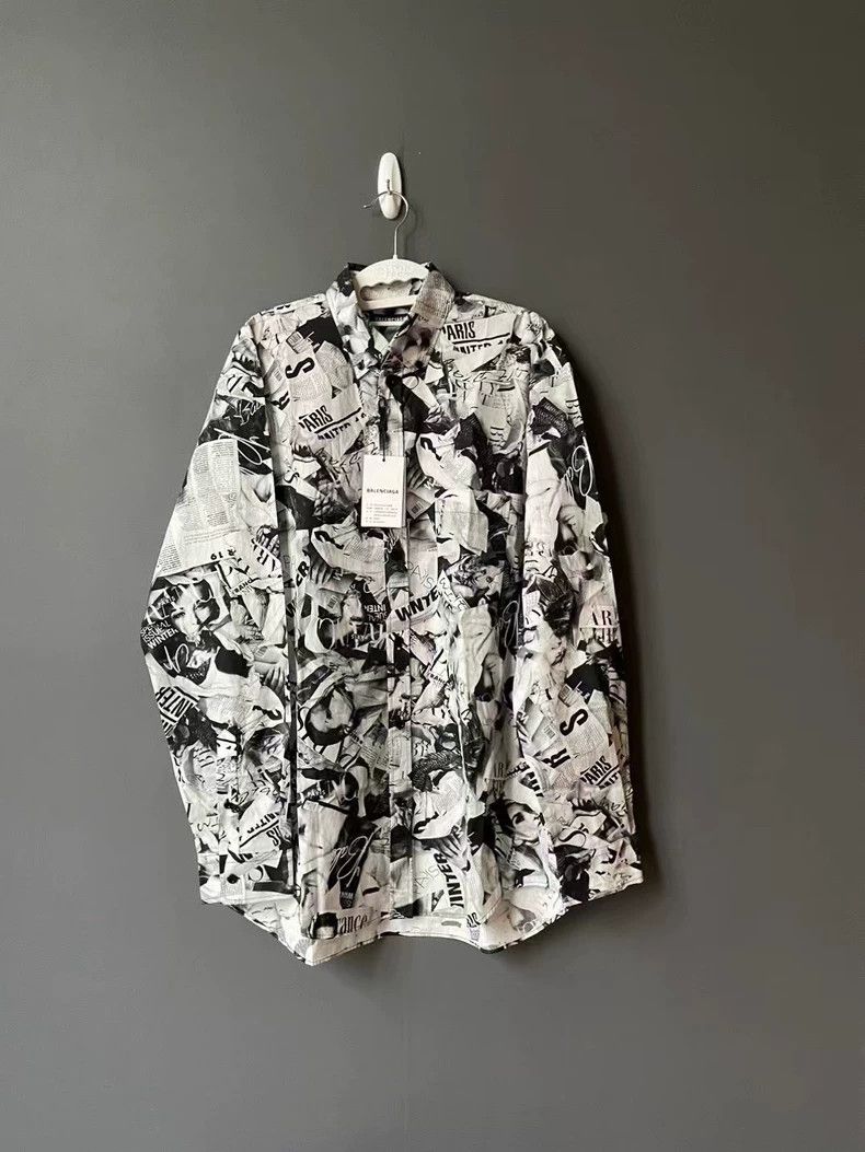 Balenciaga Balenciaga size 37 Magazine Shirt 2502-Nextarrow Size US M / EU 48-50 / 2 - 1 Thumbnail