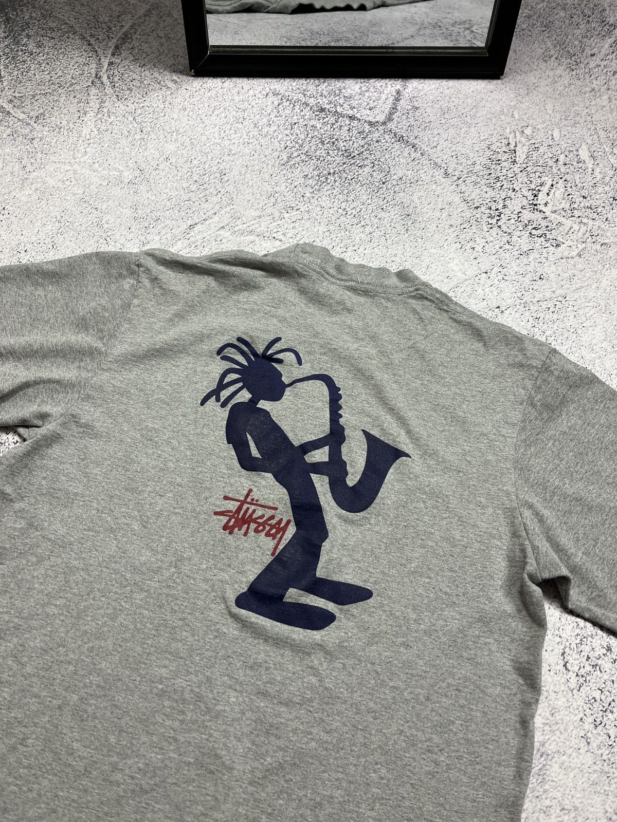 Stussy Stussy Outdoor 90’s Jazz Man Saxophone Vintage T Shirt Logo Size US S / EU 44-46 / 1 - 12 Thumbnail