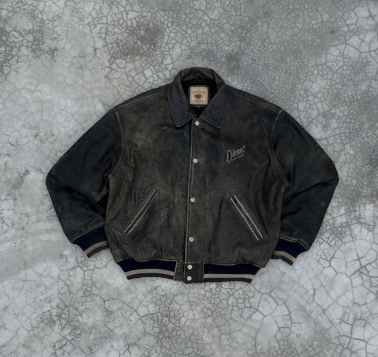 Diesel VTG VARSITY Diesel Colorado 90s leather DISTRESSED jacket Size US M / EU 48-50 / 2 - 2 Thumbnail