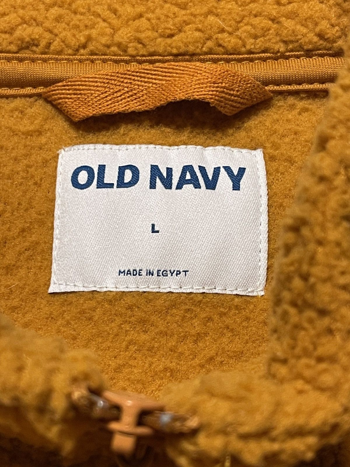 Old Navy Old Navy Men’s Large Dark Orange Sherpa Fleece Jacket Size US L / EU 52-54 / 3 - 7 Thumbnail
