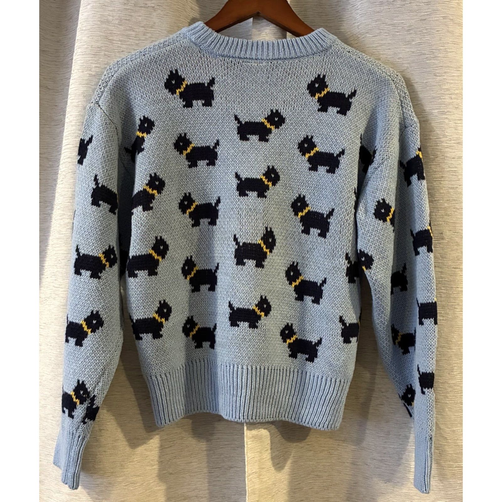 Vintage No Boundaries Stranger Things Erica Scottie Dog Sweater XS Blue Women Pullover Dog Theme Vintage NWT Size XS / US 0-2 / IT 36-38 - 4 Thumbnail