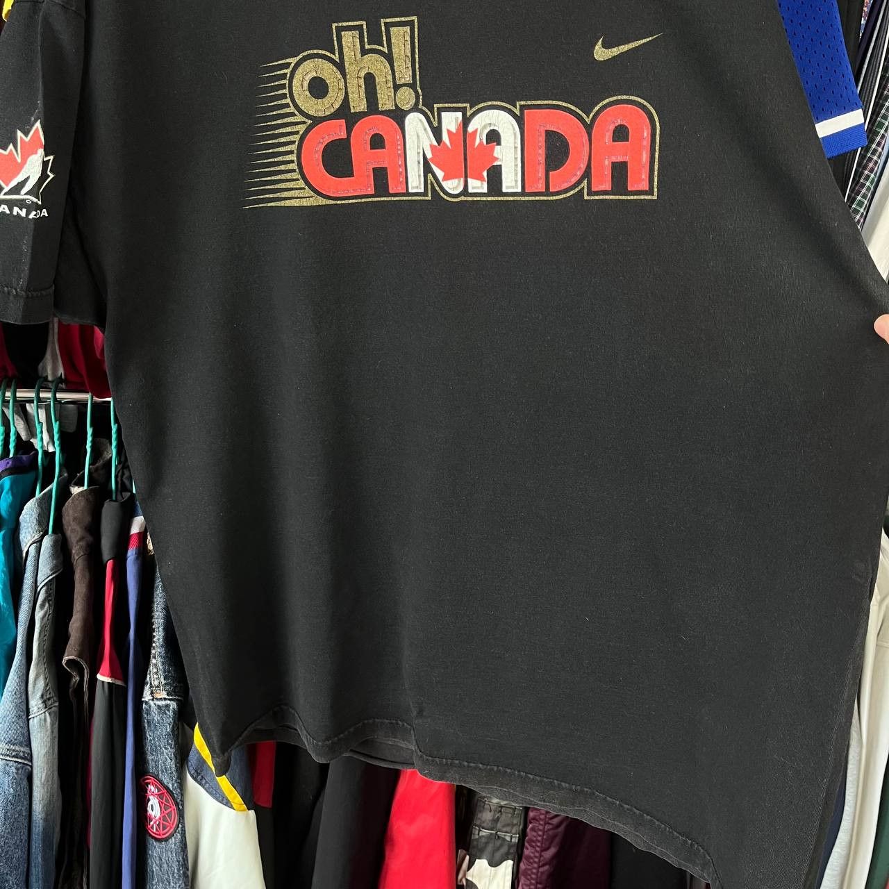 Nike Vintage Nike Canada Ice Hockey Black Tshirt Size US XL / EU 56 / 4 - 6 Thumbnail