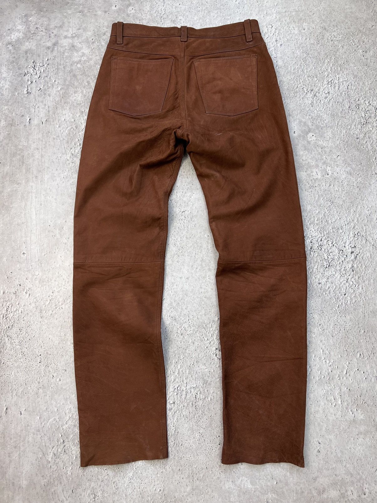 Levi's Vintage Clothing × Vintage Vintage MOTO LEATHER SUEDE 90s PANTS ARIZONA 80s Size US 30 / EU 46 - 11 Thumbnail