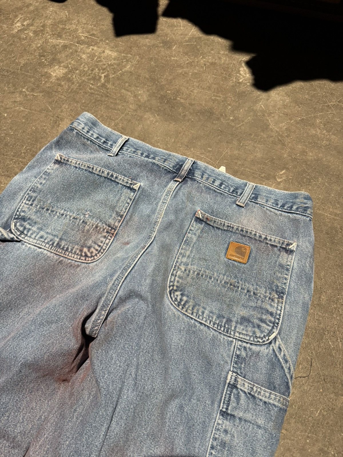 Carhartt × Vintage Vintage Distressed Carhartt Denim Carpenter Jeans Size 36x34 Size US 36 / EU 52 - 16 Thumbnail
