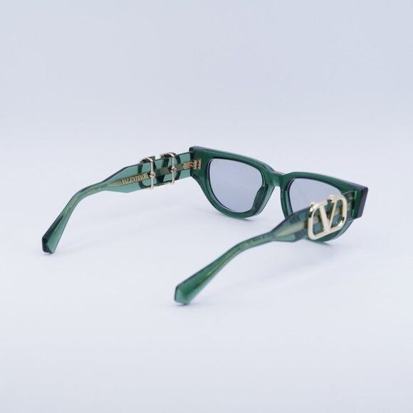 Valentino Valentino V-DUE VLS-103E Sunglasses Dark Green Cat Eye Frame Size ONE SIZE - 8 Thumbnail