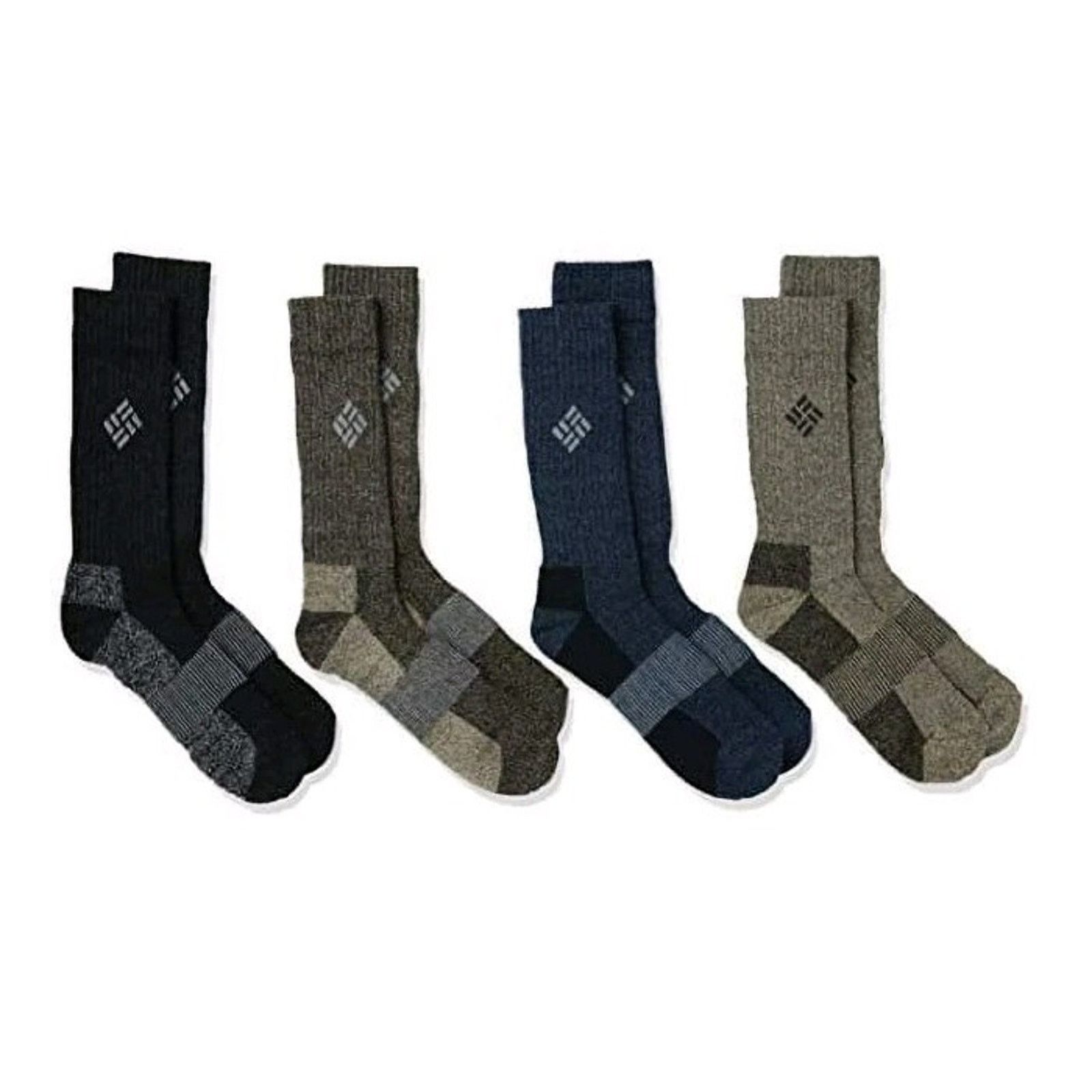 Columbia Columbia Moisture Control Crew Socks Size 6-12 Men's 4 Pair Size ONE SIZE - 3 Thumbnail
