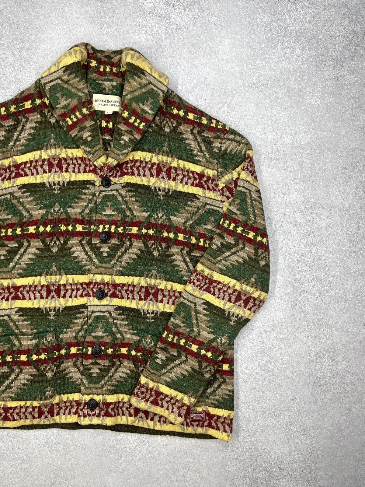 Denim & Supply Ralph Lauren Rare Ralph Lauren Denim & Supply Cardigan Knit Aztec Navajo Size US XL / EU 56 / 4 - 3 Thumbnail