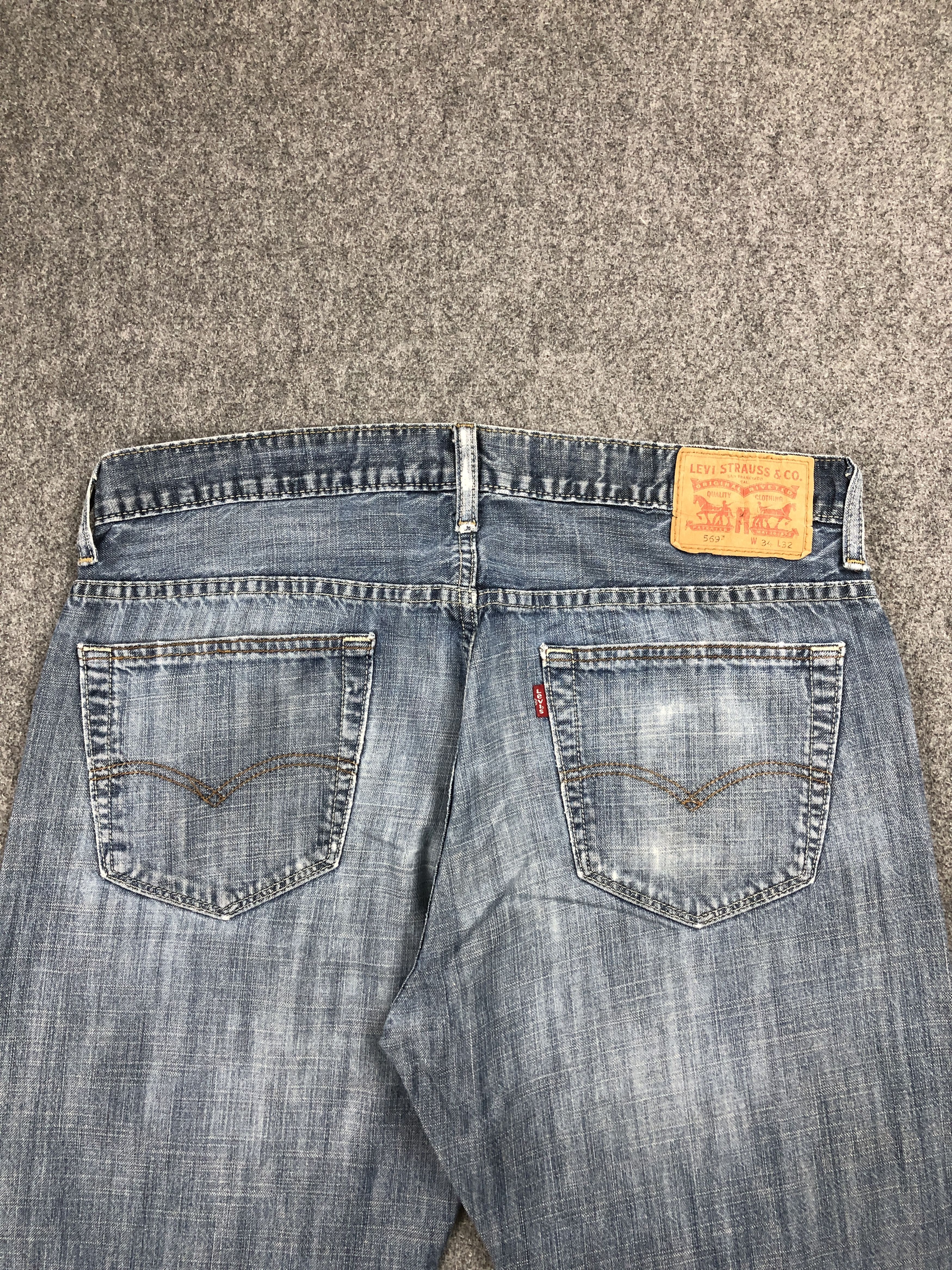 Levi's Faded Blue Vintage Levis 569 Loose Jeans DP2291 Size US 34 / EU 50 - 4 Thumbnail