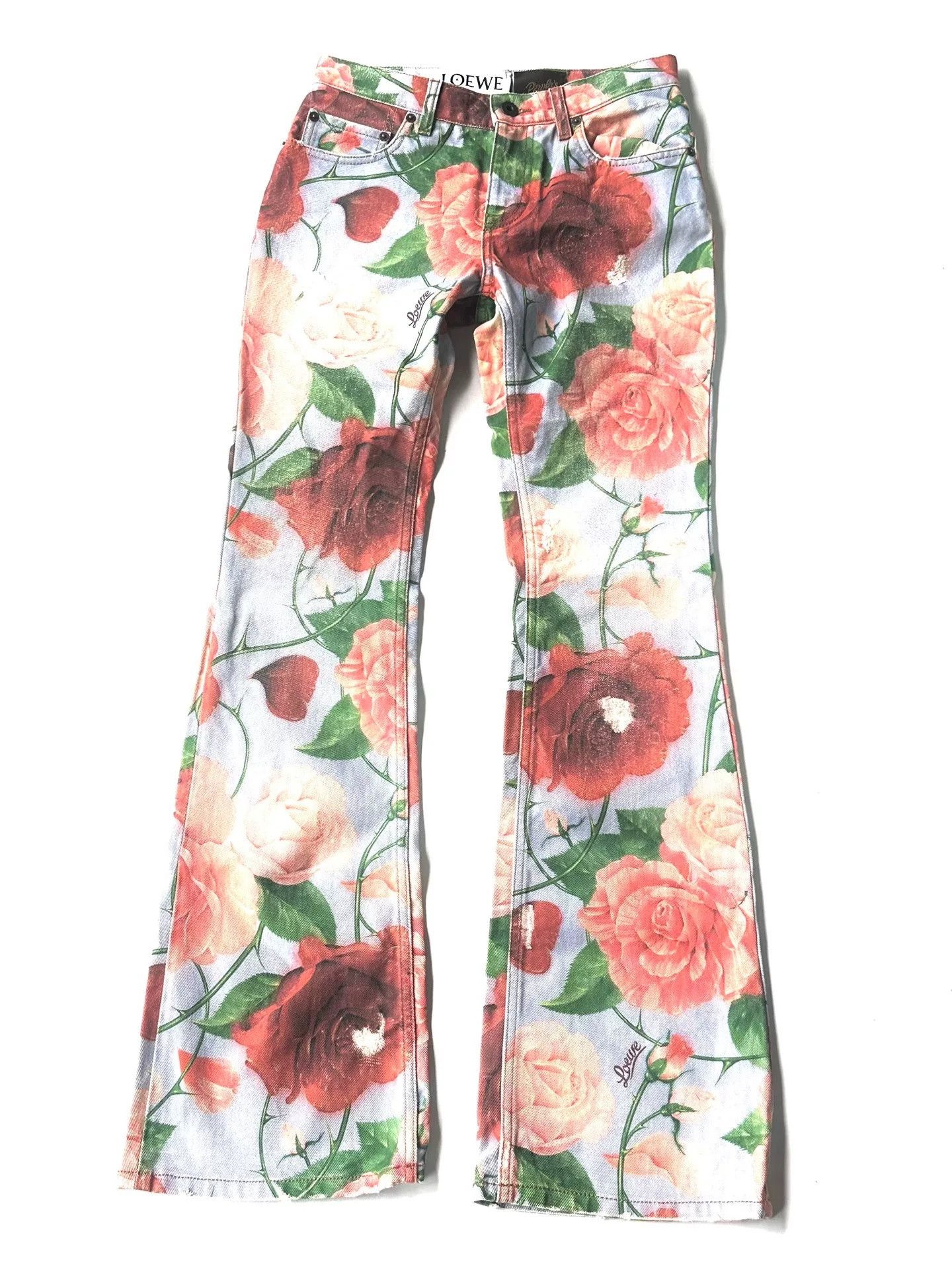 Loewe LOEWE Floral Print Jeans Size US 34 / EU 50 - 1 Thumbnail