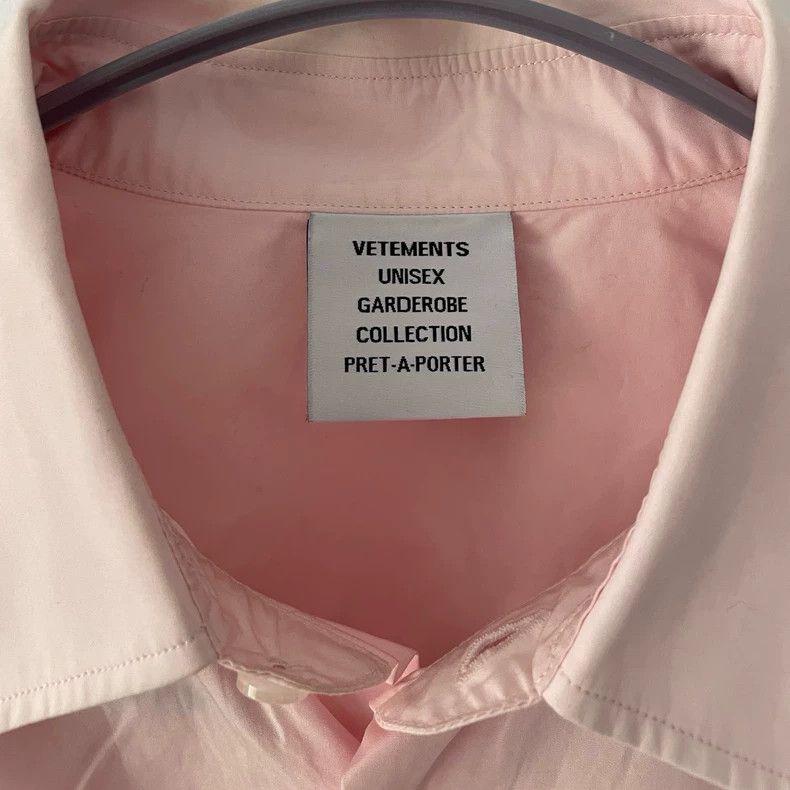 Vetements Vetements Garderobe Logo Loose Pink Shirt 2501-Nextarrow Size US XS / EU 42 / 0 - 4 Thumbnail