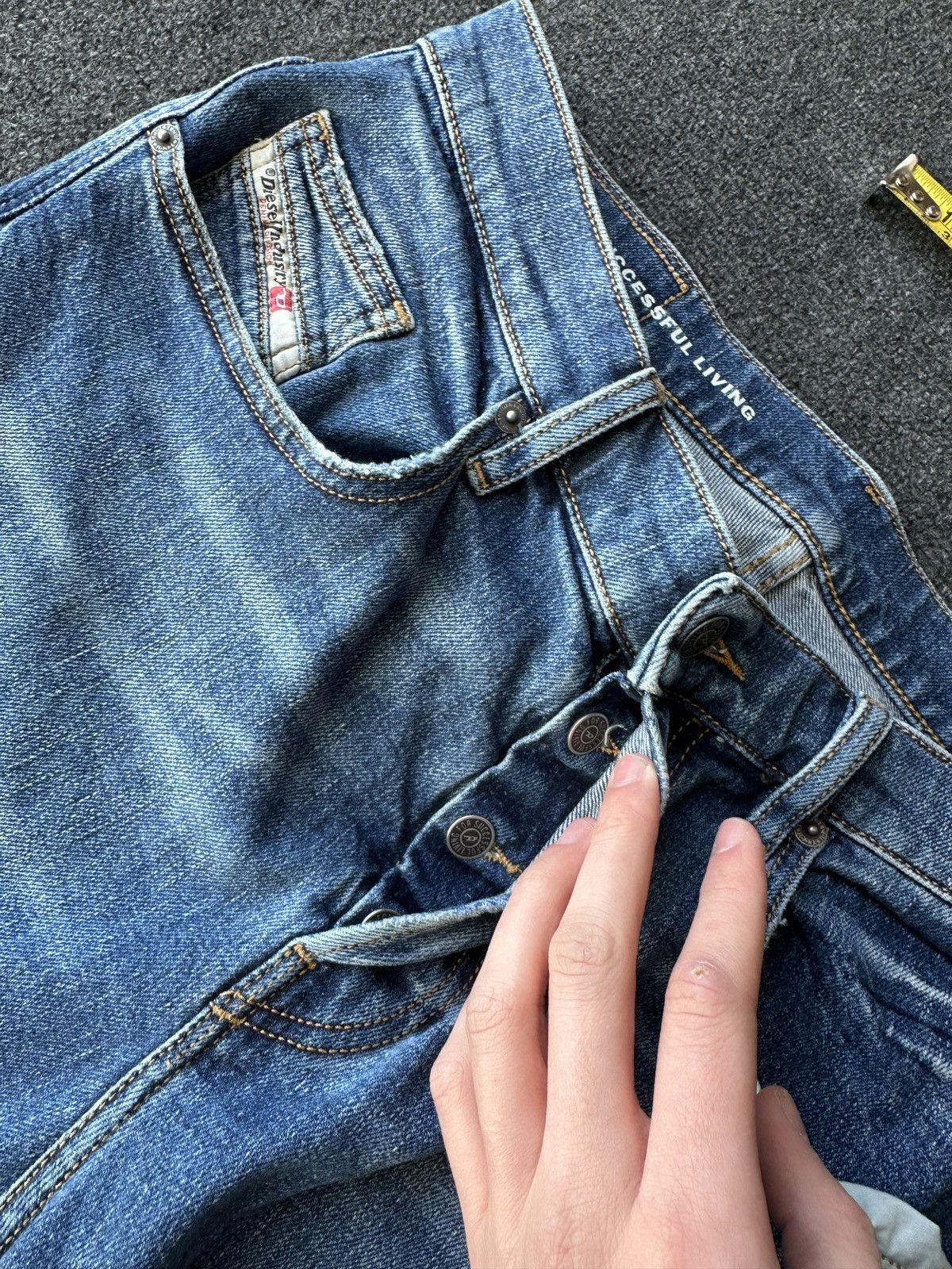 Diesel 🚨 RARE DIESEL MEN DENIM JEANS AVANT GARDE IFSIXWASNINE Y2K Size US 32 / EU 48 - 9 Thumbnail