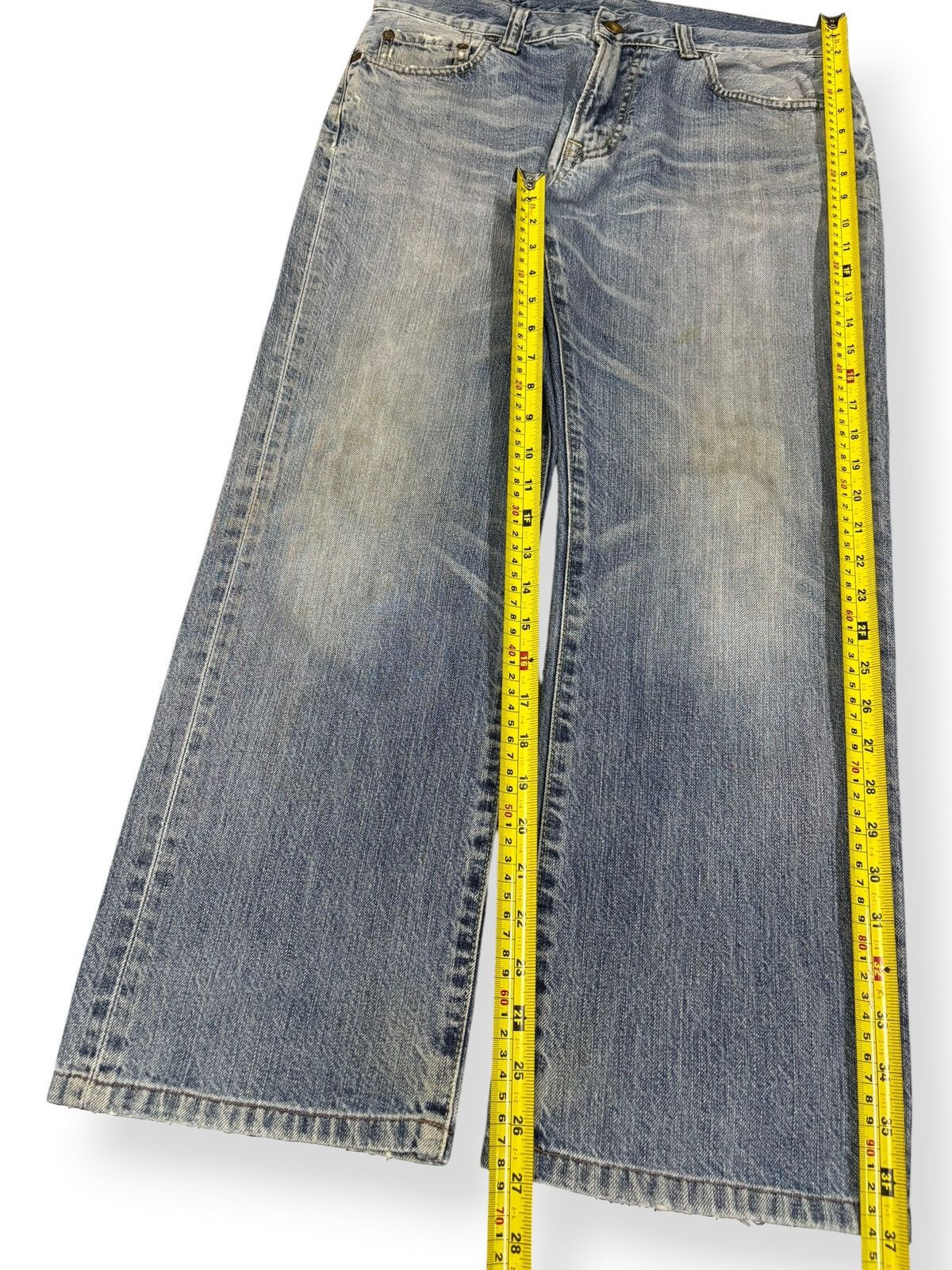 Undercover × Uniqlo Vintage Uniqlo S002 Rusty Blue Wash Loose Fit Grunge Jeans Size US 33 - 12 Thumbnail