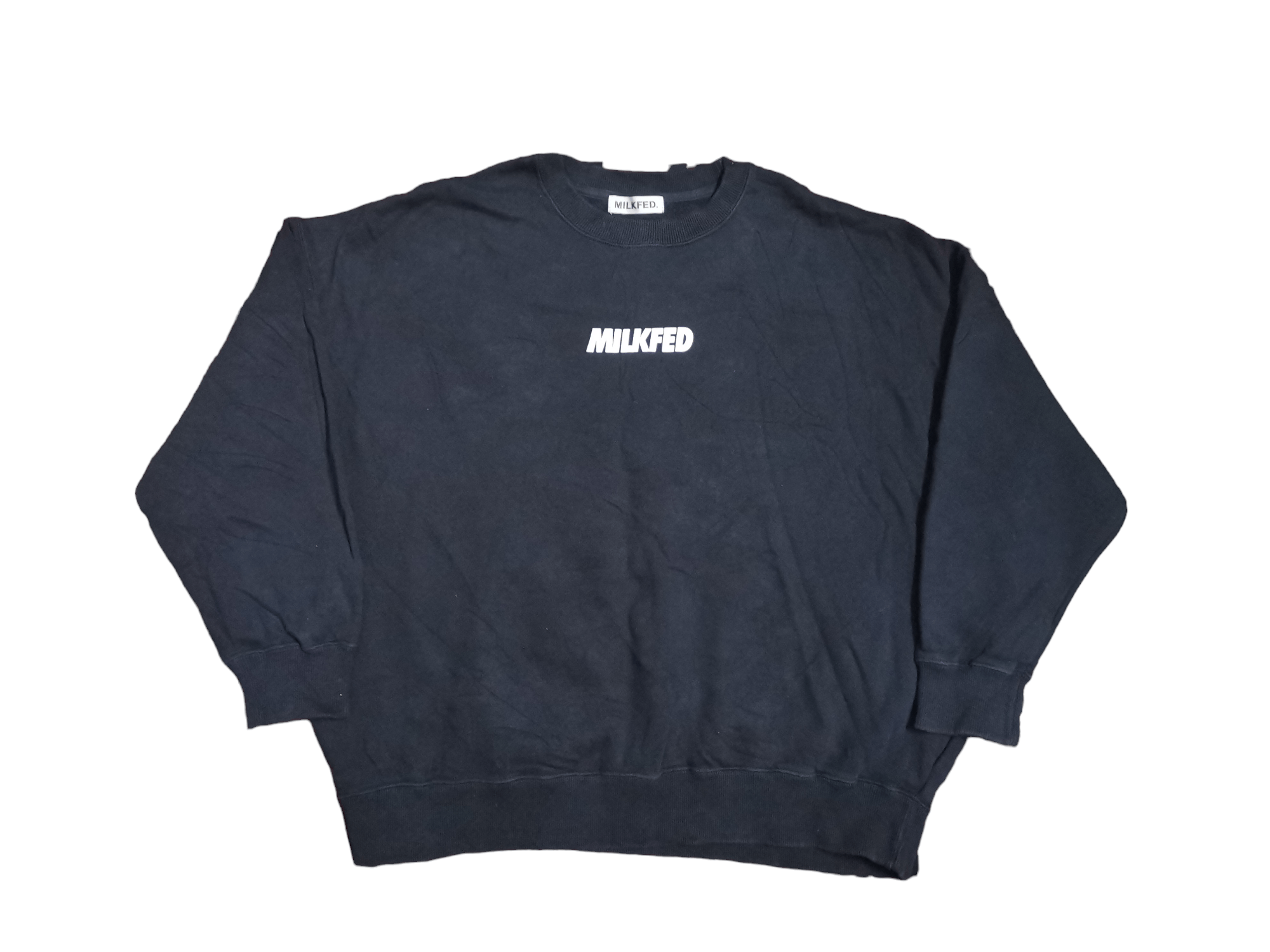 Japanese Brand 🔥Milkfed Center Logo Oversized Sweatshirt Size US XXL / EU 58 / 5 - 1 Thumbnail