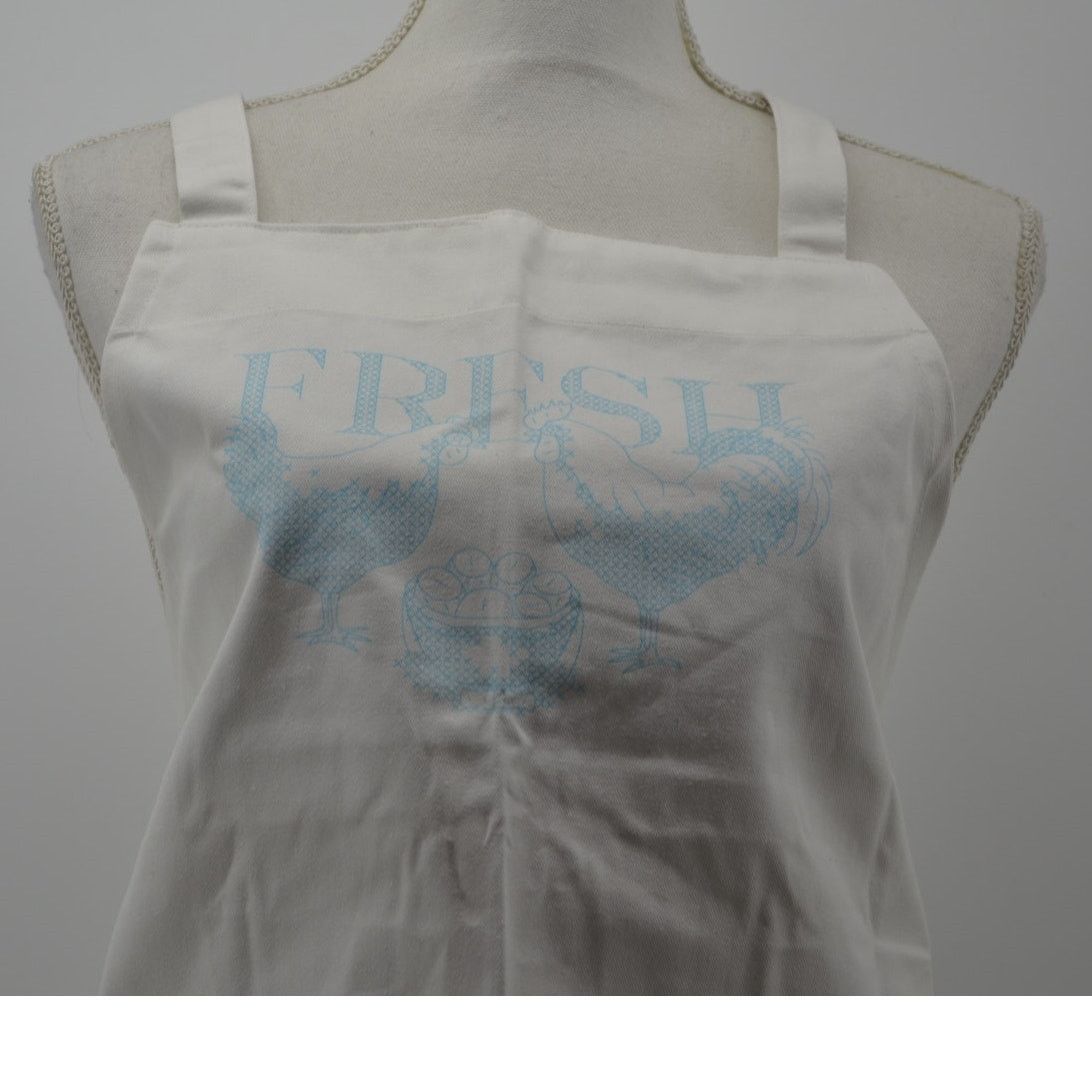 Other Wilton Industries Apron Farm Fresh White Cotton Embroidery Size ONE SIZE - 4 Thumbnail