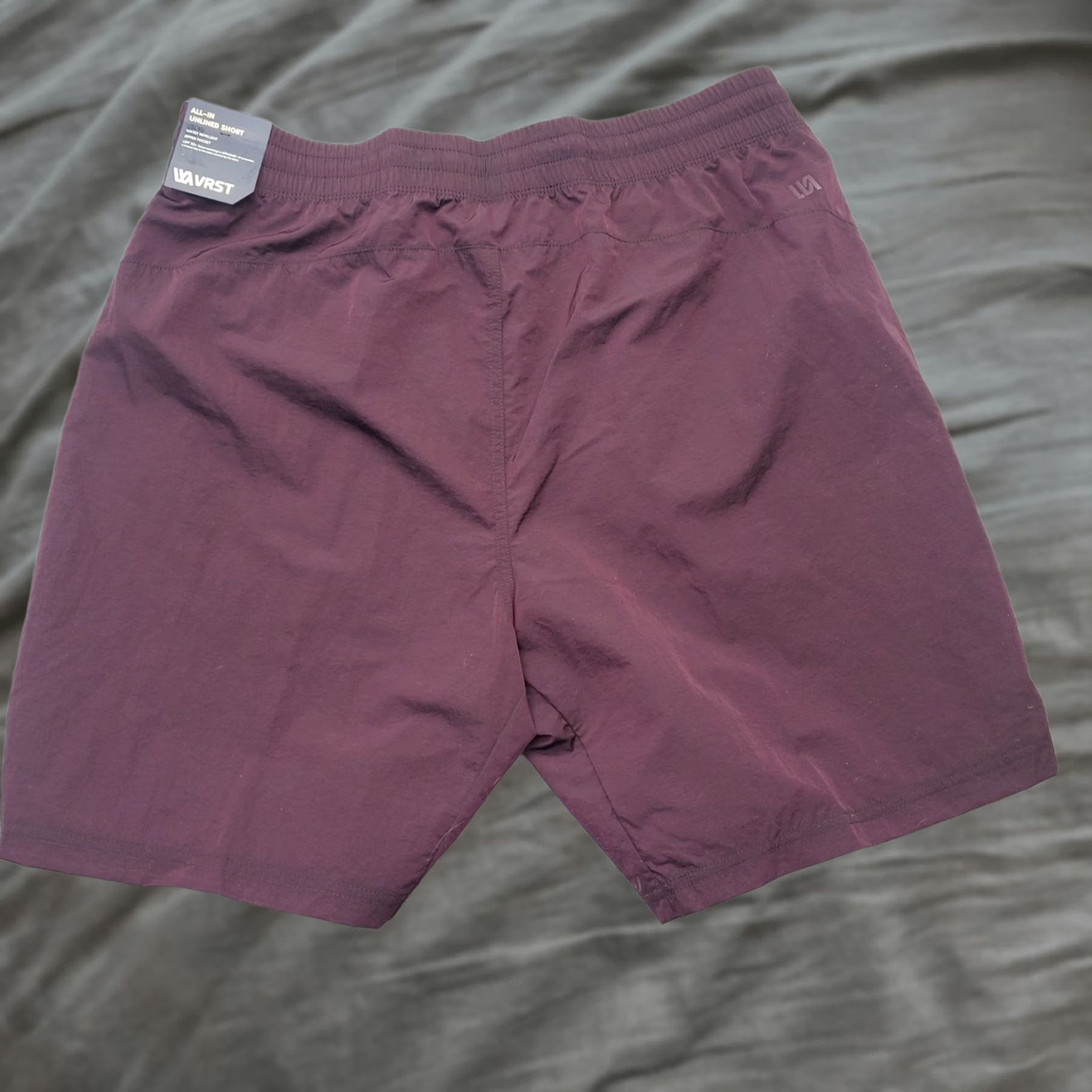 Vintage VRST Mens M Burgundy All-In Unlined Shorts Athletic Comfort Water Repellent UPF 50+ Pockets Size US 31 - 1 Thumbnail
