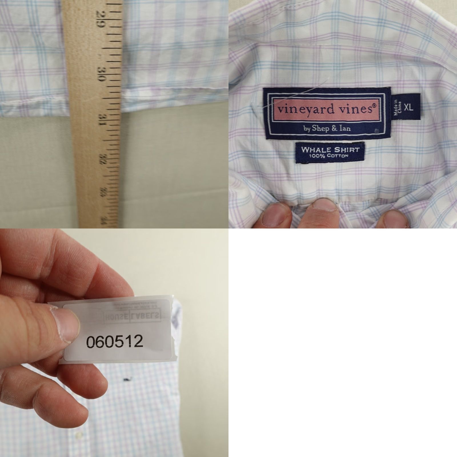 Vineyard Vines Vineyard Vines Shirt Mens XL White Blue Pink Plaid Whale Button Up Country Club Size US XL / EU 56 / 4 - 8 Thumbnail
