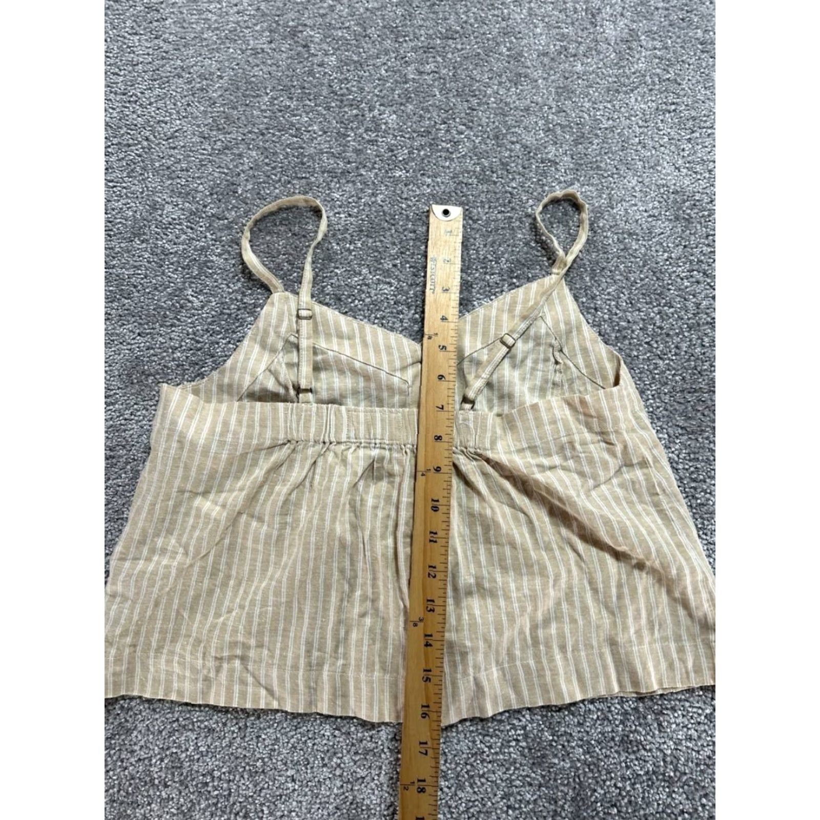 Marine Layer Celeste Hemp 2 Piece Set Swimwear Women XS Beige Natural Stripe New