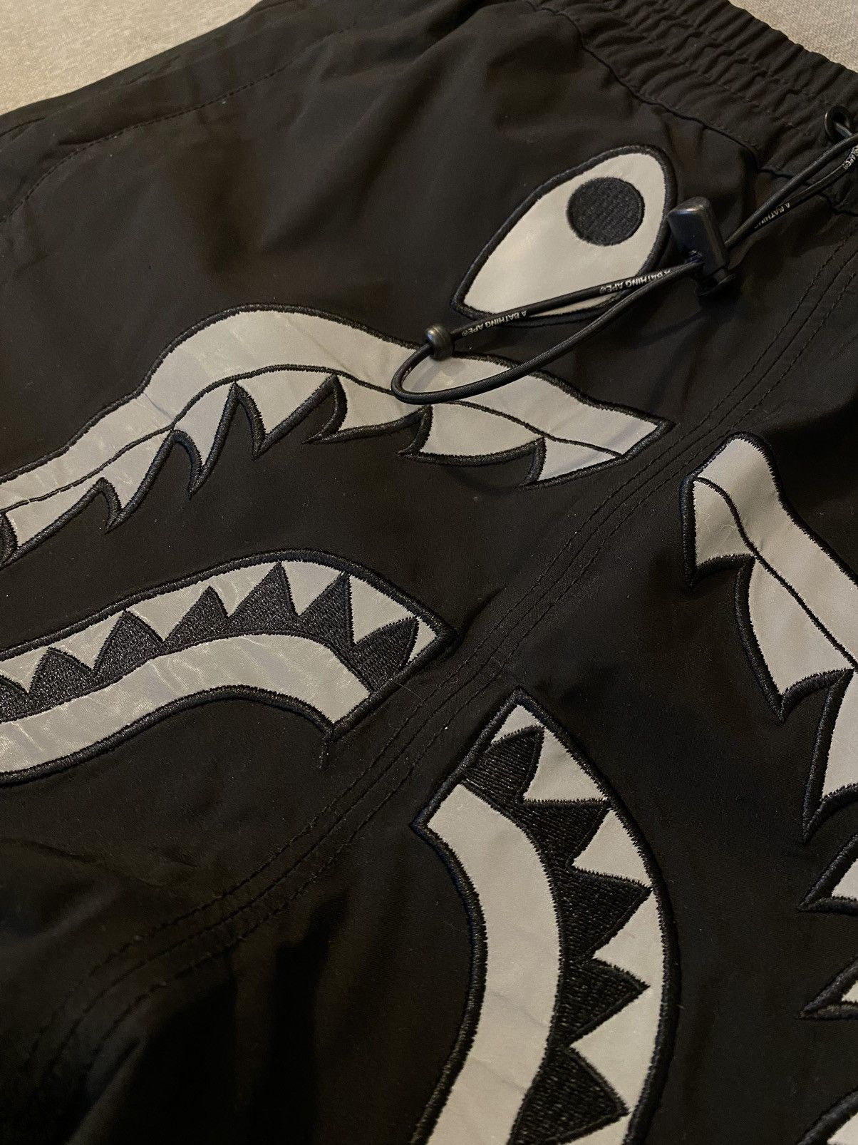 Bape REFLECTIVE SHARK 2LAYER PANTS | Grailed