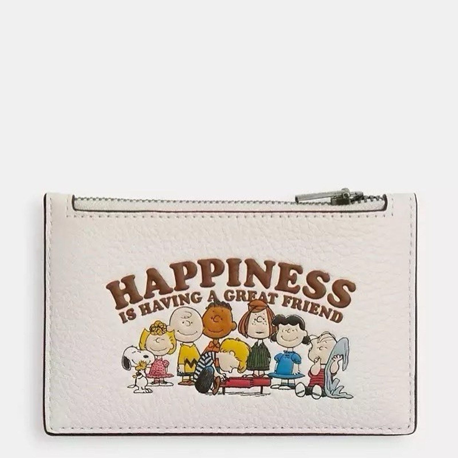 Coach NWT Coach X Peanuts Zip Card Case CBM79 Gunmetal/Chalk Multi Size ONE SIZE - 5 Thumbnail