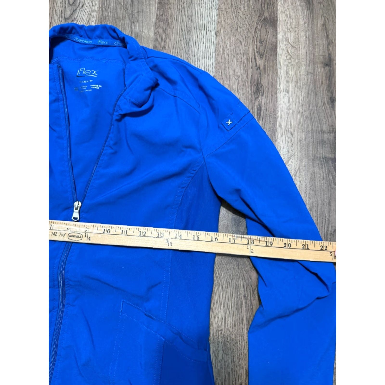 Vintage iflex Shirt Womens XS Blue Long Sleeve Full Zip Activewear Casual Modern Size XS / US 0-2 / IT 36-38 - 6 Thumbnail