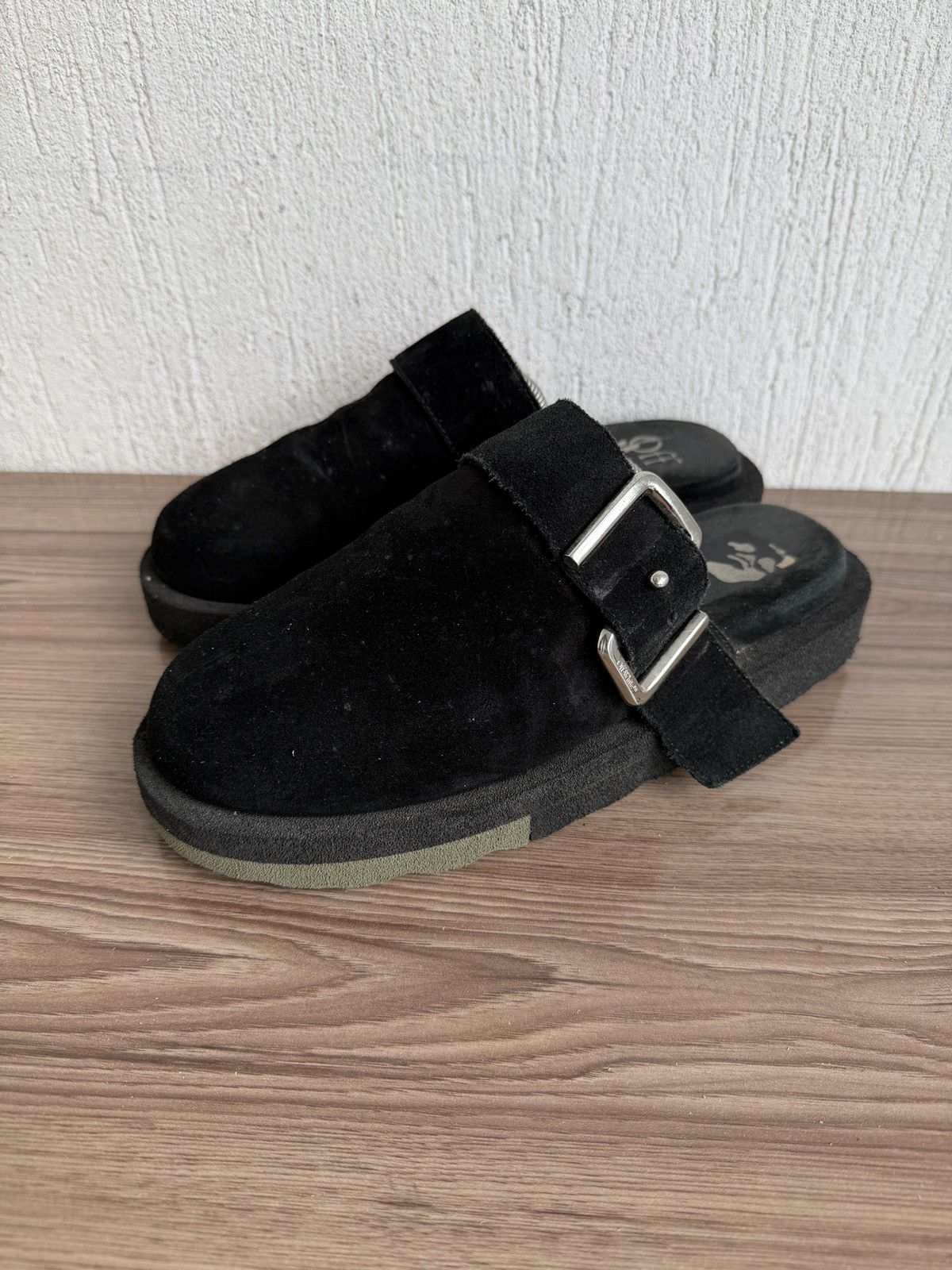 Off-White Suede virgil Abloh sponge clogs Size US 8 / EU 41 - 1 Thumbnail