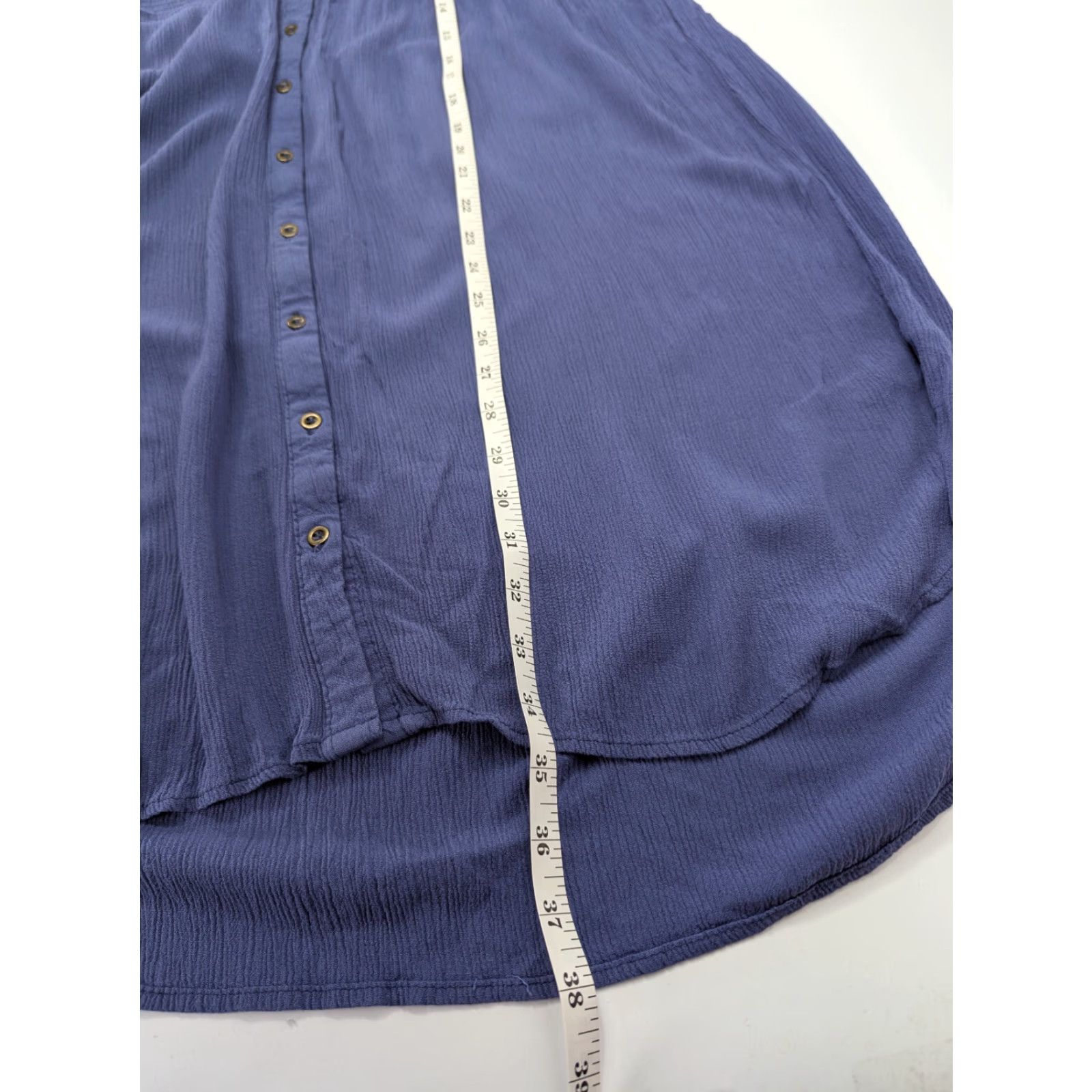 Vintage Knox Rose Sleeveless Midi Button Dress Women’s L Smocked Cottagecore Prairie Blue V-Neck Sundress Women Size L / US 10 / IT 46 - 3 Thumbnail